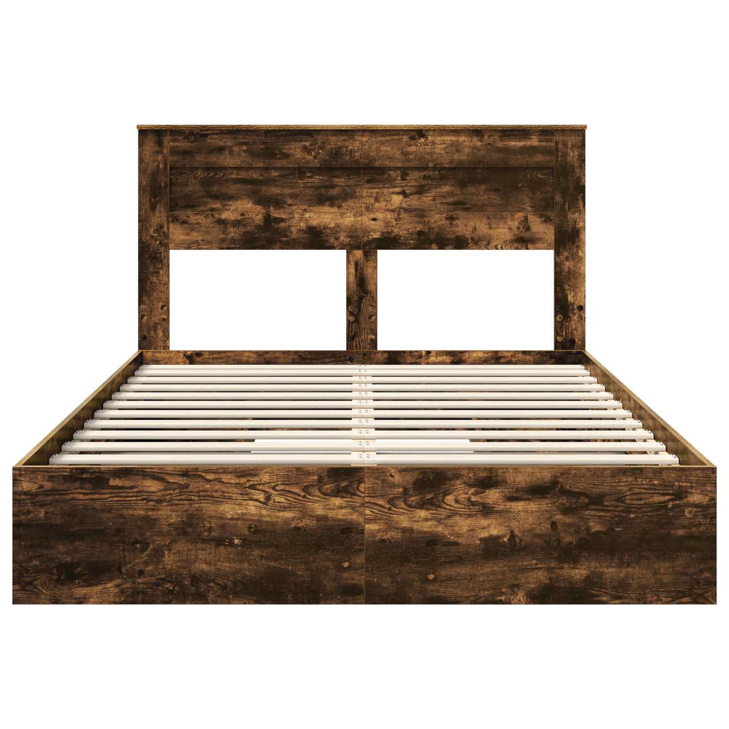 Opslag bed met lade Gerookt eiken 160 x 200 cm Bewerkt hout is nu te koop bij PeponiXL, paradijselijk wonen!