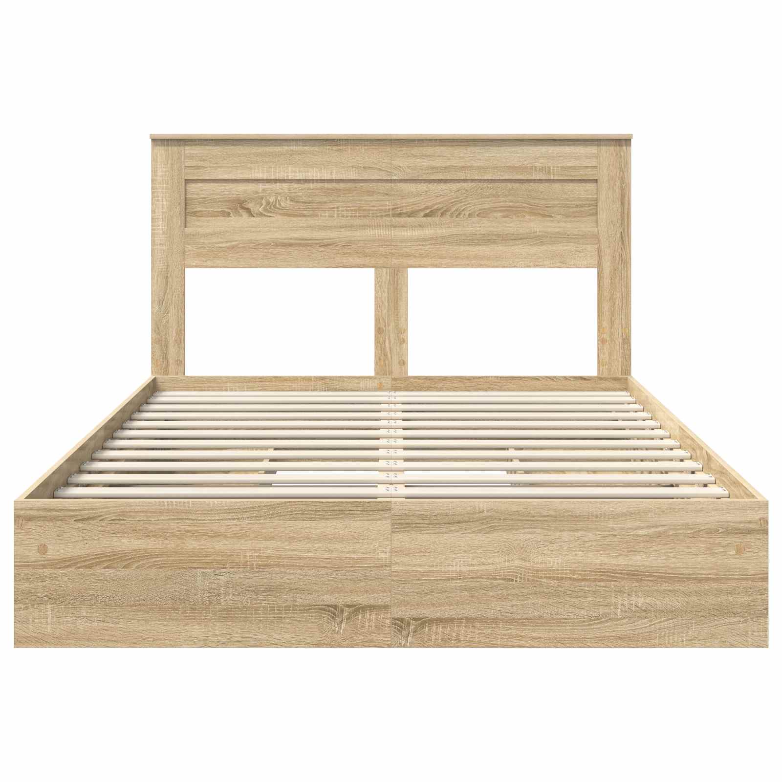 Opslag bed met lade Sonoma Eiken 150 x 200 cm Bewerkt hout is nu te koop bij PeponiXL, paradijselijk wonen!