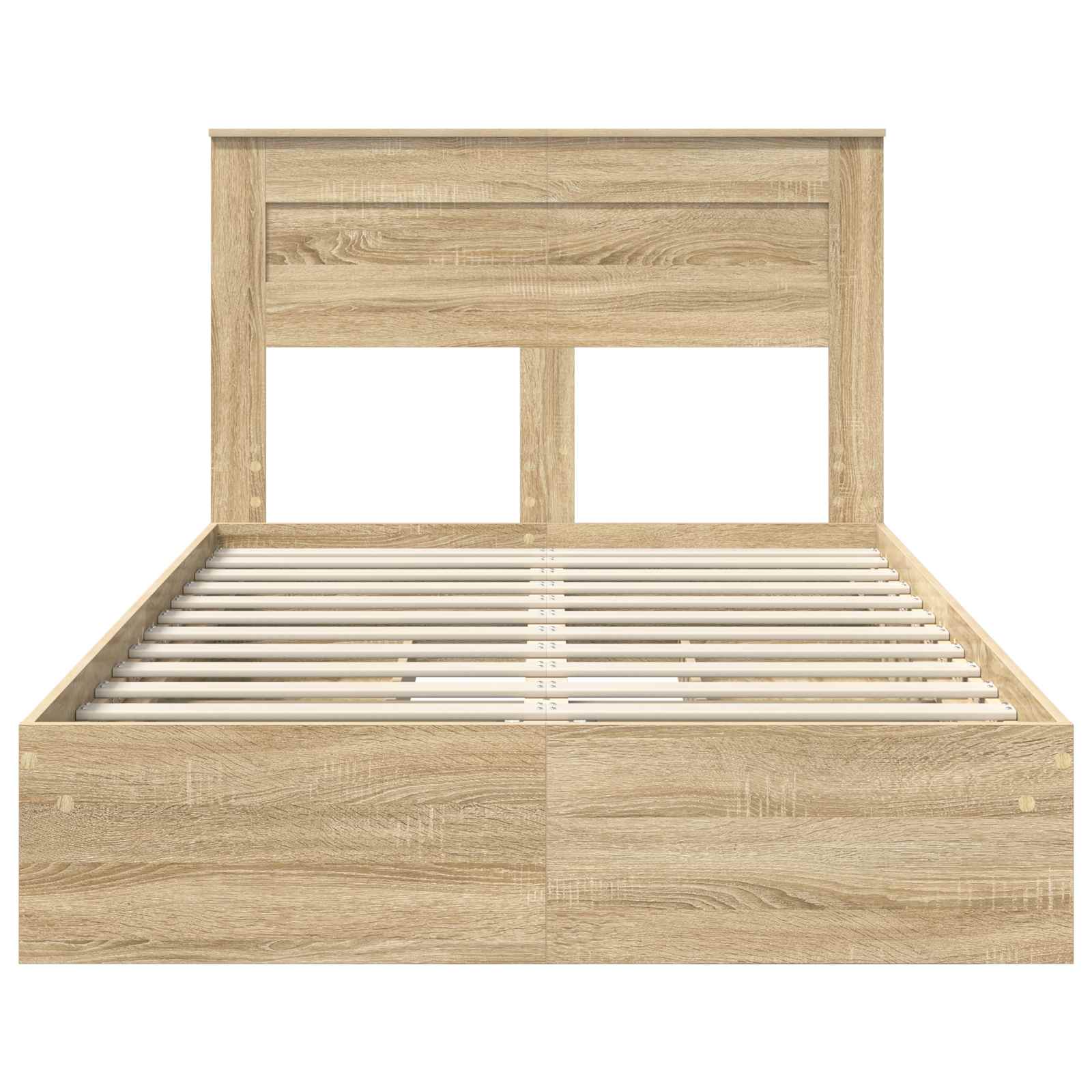 Opslag bed met lade Sonoma Eiken 120 x 200 cm Bewerkt hout is nu te koop bij PeponiXL, paradijselijk wonen!