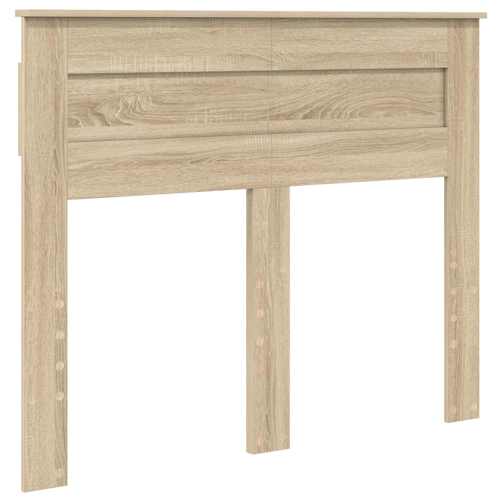 Bedframe met hoofdeinde Sonoma Eiken 135 x 190 cm Bewerkt hout is nu te koop bij PeponiXL, paradijselijk wonen!
