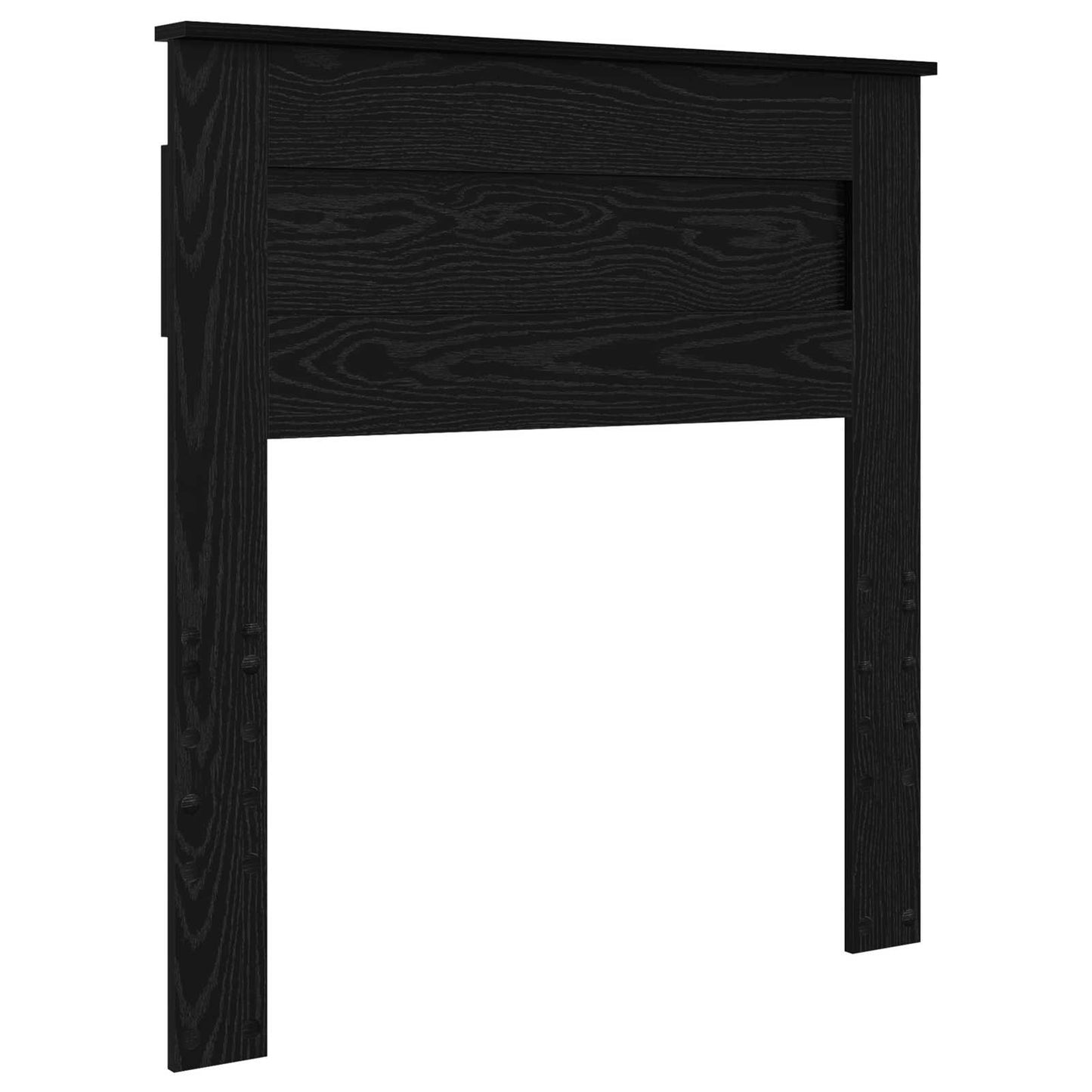 Bedframe met hoofdeinde Zwart Eiken 100 x 200 cm Bewerkt hout is nu te koop bij PeponiXL, paradijselijk wonen!