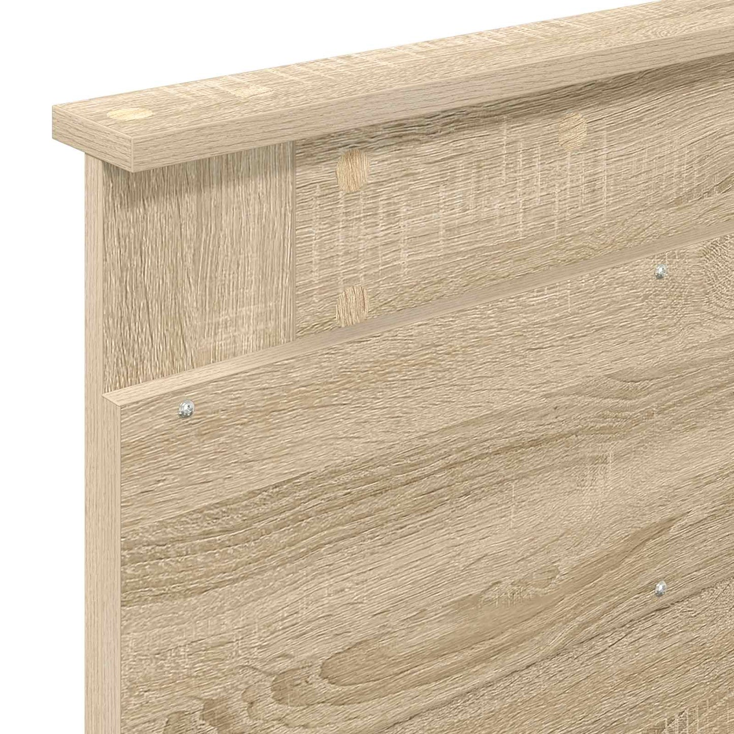 Bedframe met hoofdeinde Sonoma Eiken 90 x 200 cm Bewerkt hout is nu te koop bij PeponiXL, paradijselijk wonen!