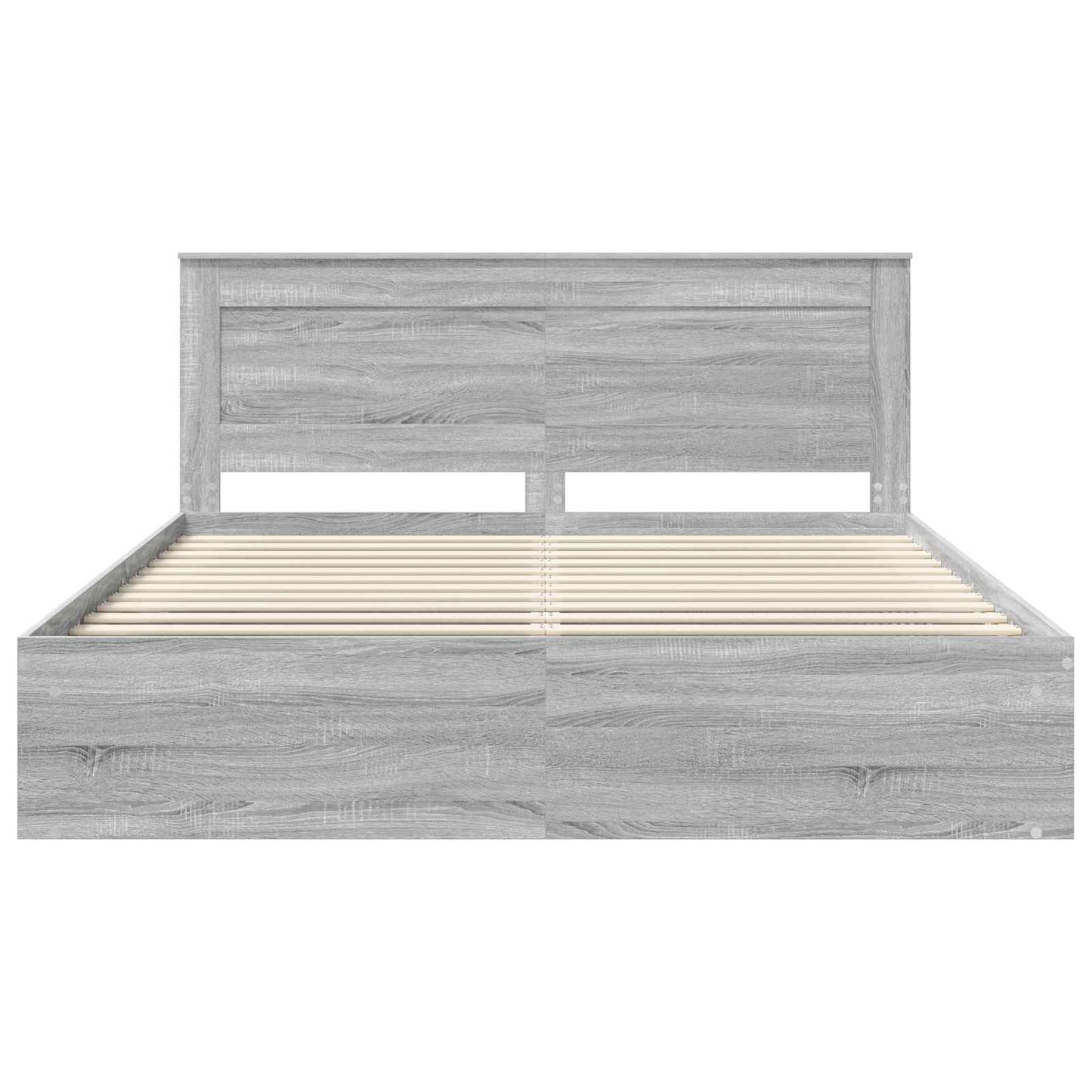 Bedframe Grijs Sonoma 200 x 200 cm Massief grenenhout is nu te koop bij PeponiXL, paradijselijk wonen!