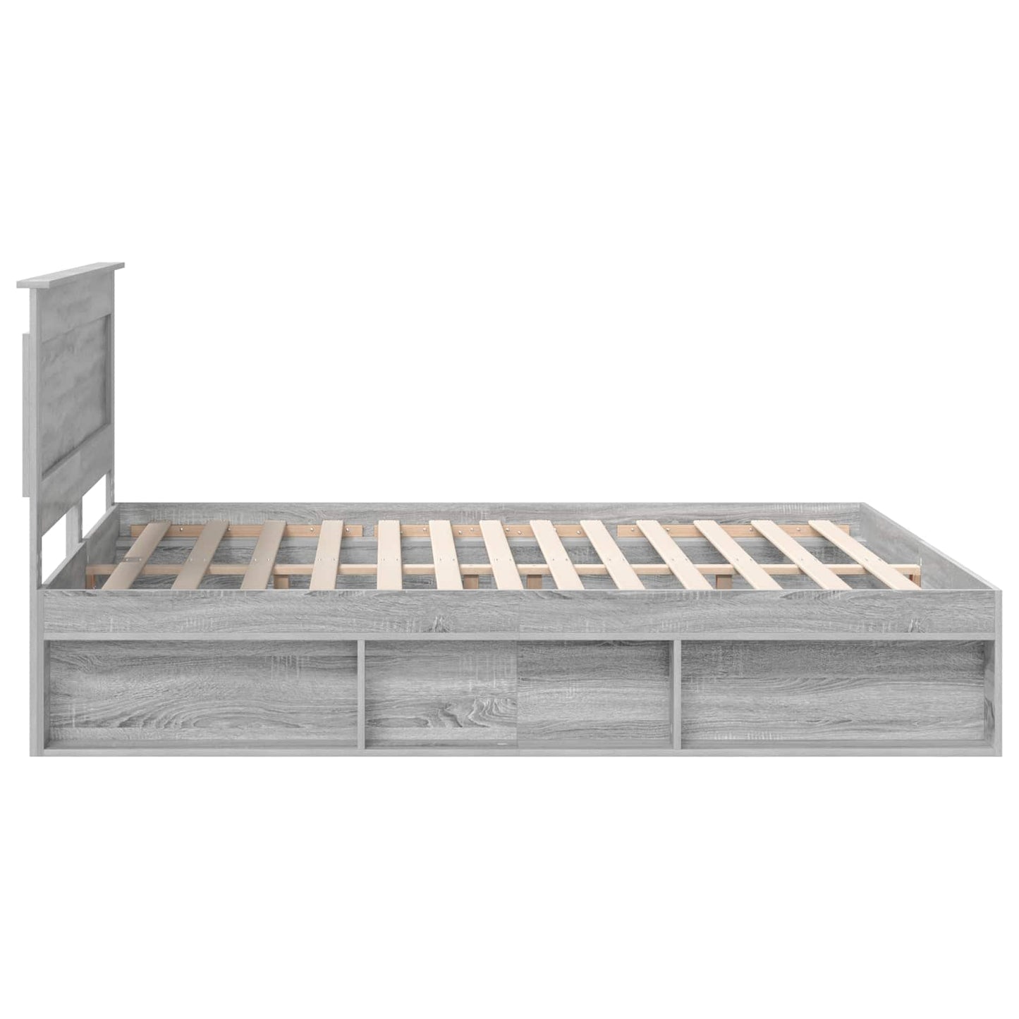 Bedframe Grijs Sonoma 200 x 200 cm Massief grenenhout is nu te koop bij PeponiXL, paradijselijk wonen!