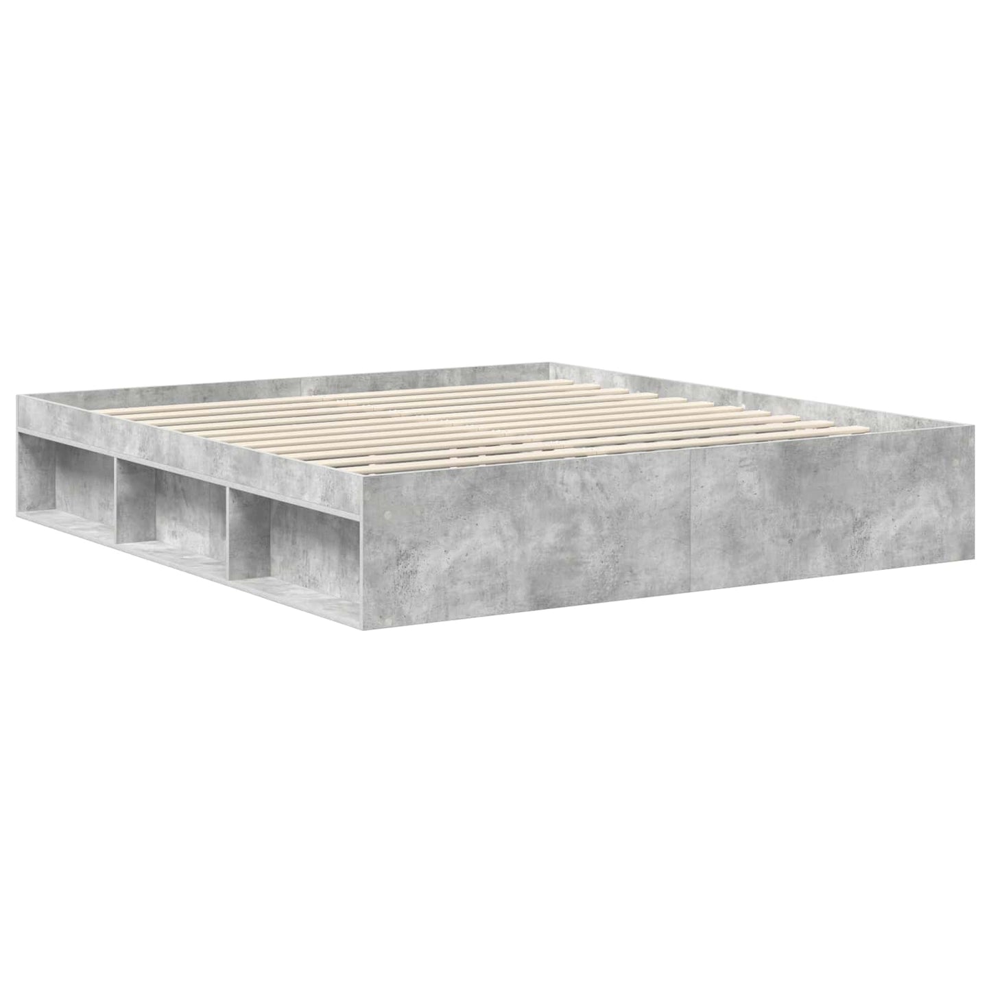 Bedframe met hoofdeinde Beton 180 x 200 cm Massief grenenhout is nu te koop bij PeponiXL, paradijselijk wonen!