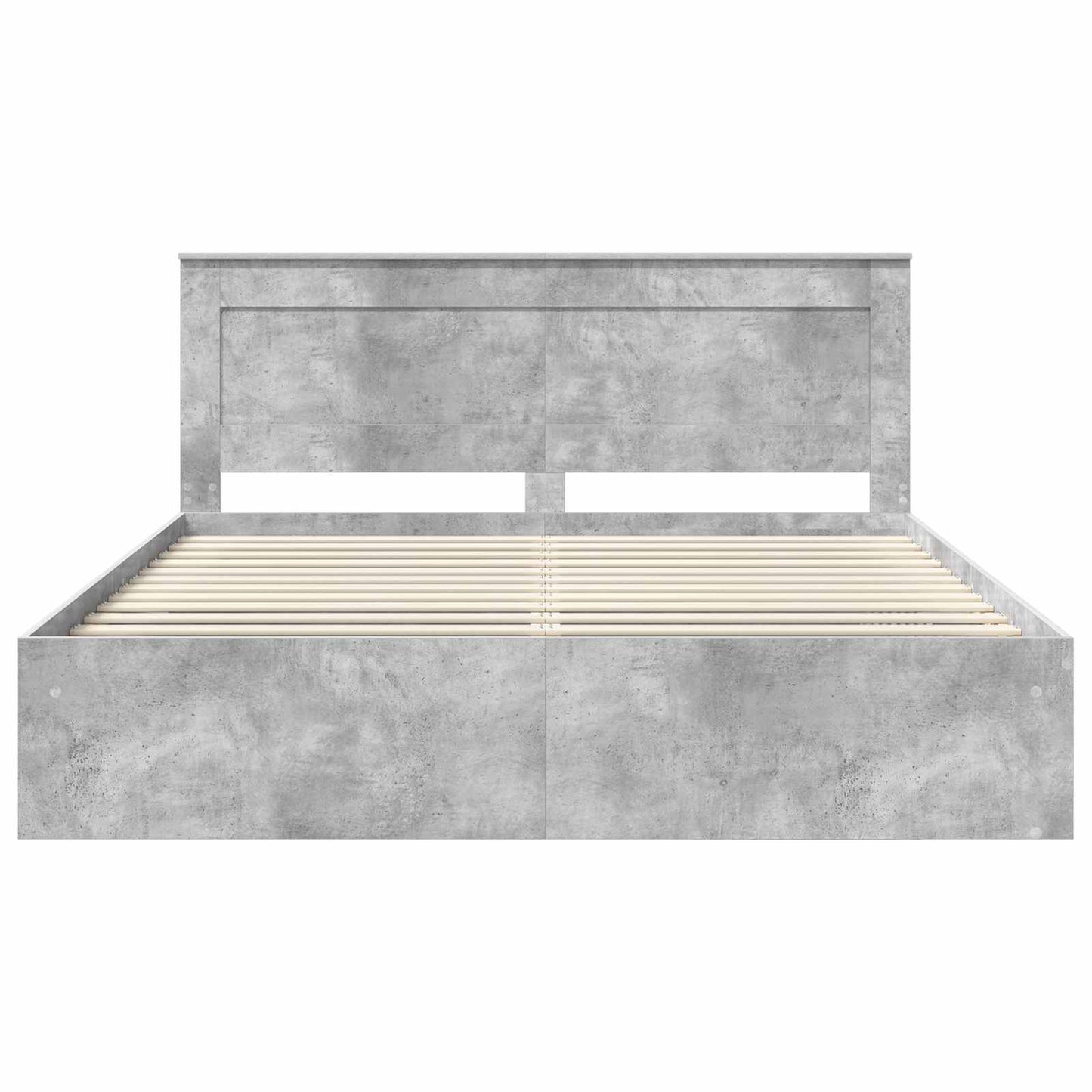 Bedframe met hoofdeinde Beton 180 x 200 cm Massief grenenhout is nu te koop bij PeponiXL, paradijselijk wonen!