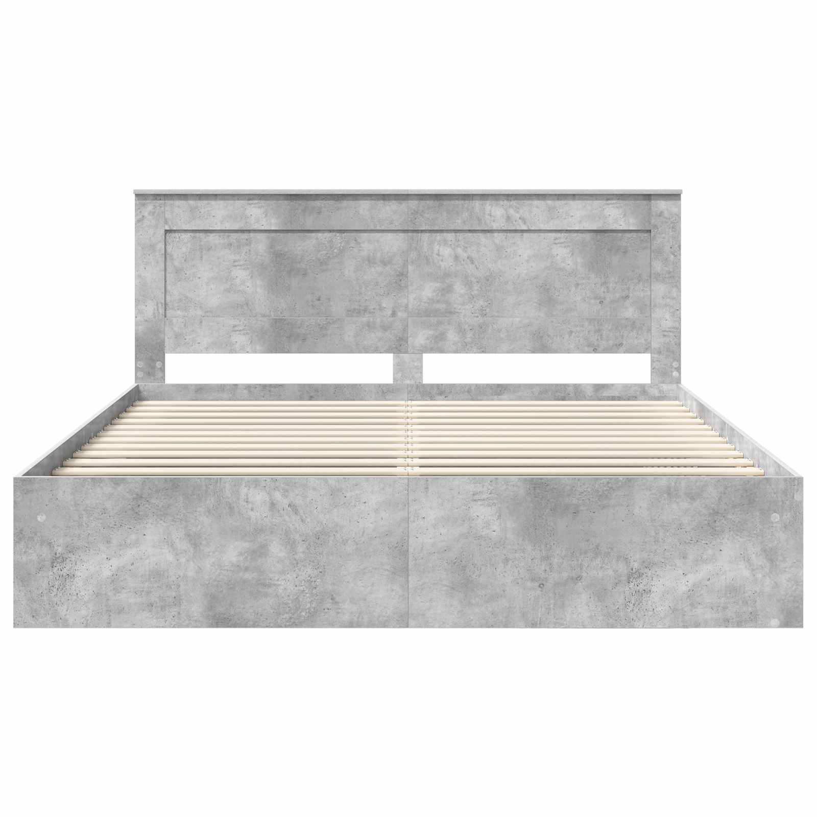 Bedframe met hoofdeinde Beton 180 x 200 cm Massief grenenhout is nu te koop bij PeponiXL, paradijselijk wonen!