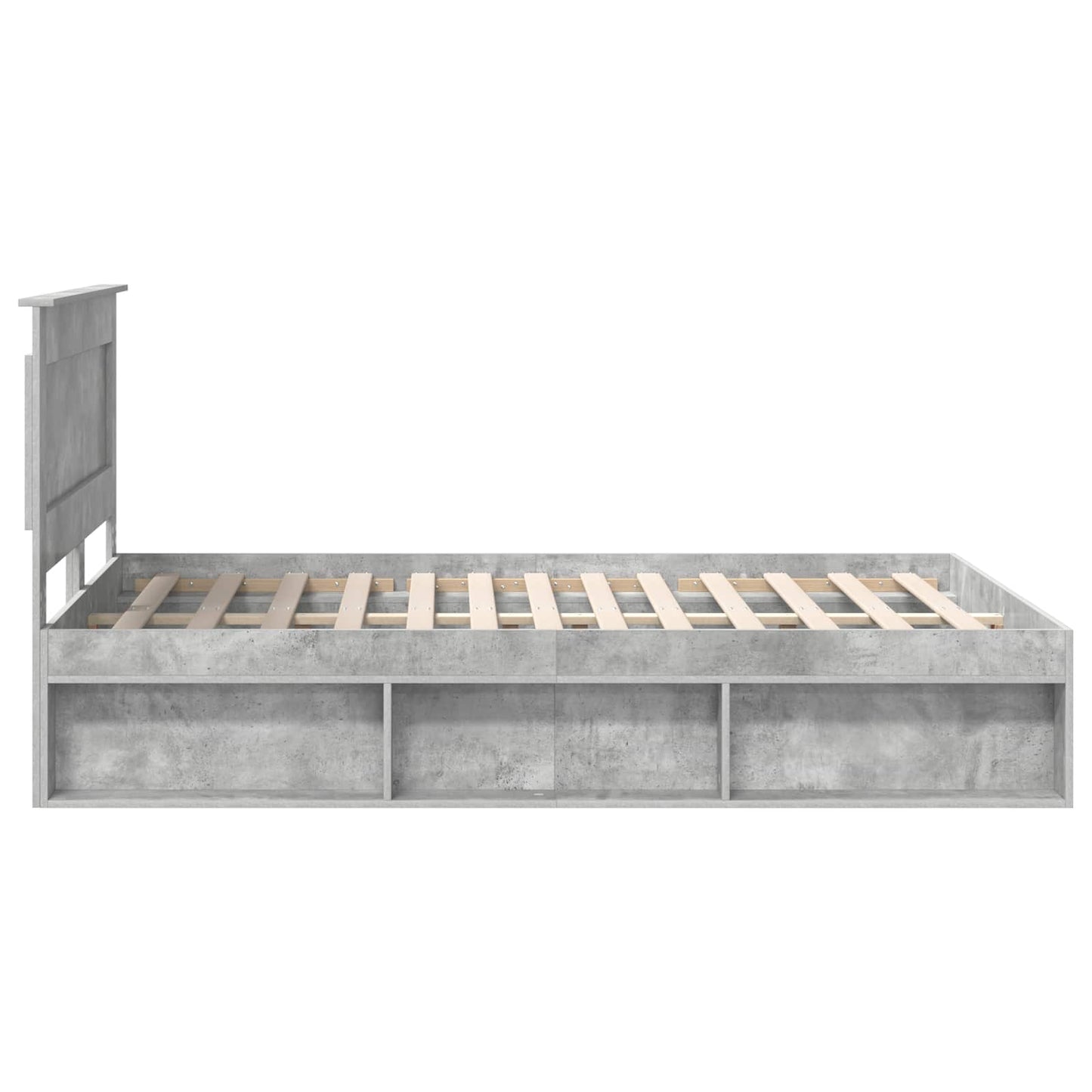 Bedframe Concerte Grijs 150 x 200 cm Massief grenenhout is nu te koop bij PeponiXL, paradijselijk wonen!