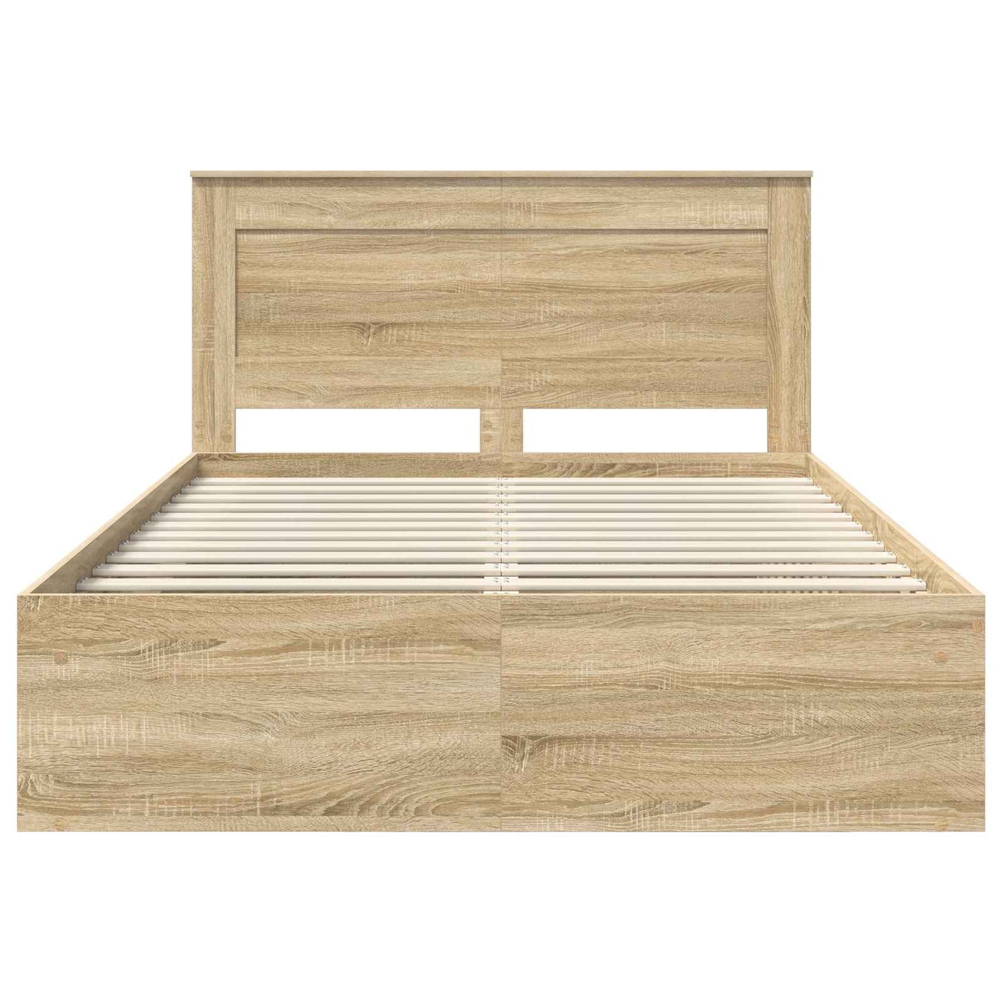 Bedframe met hoofdeinde Sonoma 140 x 190 cm Massief grenenhout is nu te koop bij PeponiXL, paradijselijk wonen!