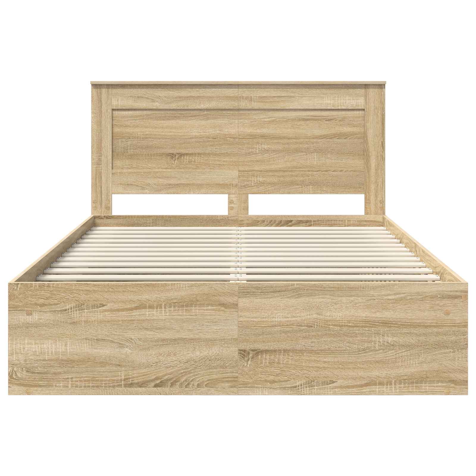 Bedframe met hoofdeinde Sonoma 140 x 190 cm Massief grenenhout is nu te koop bij PeponiXL, paradijselijk wonen!