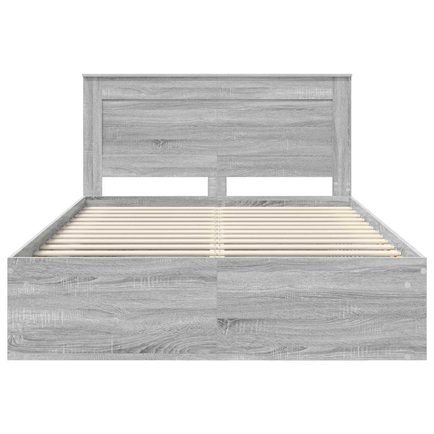 Bedframe Grijs Sonoma 140 x 190 cm Massief grenenhout is nu te koop bij PeponiXL, paradijselijk wonen!