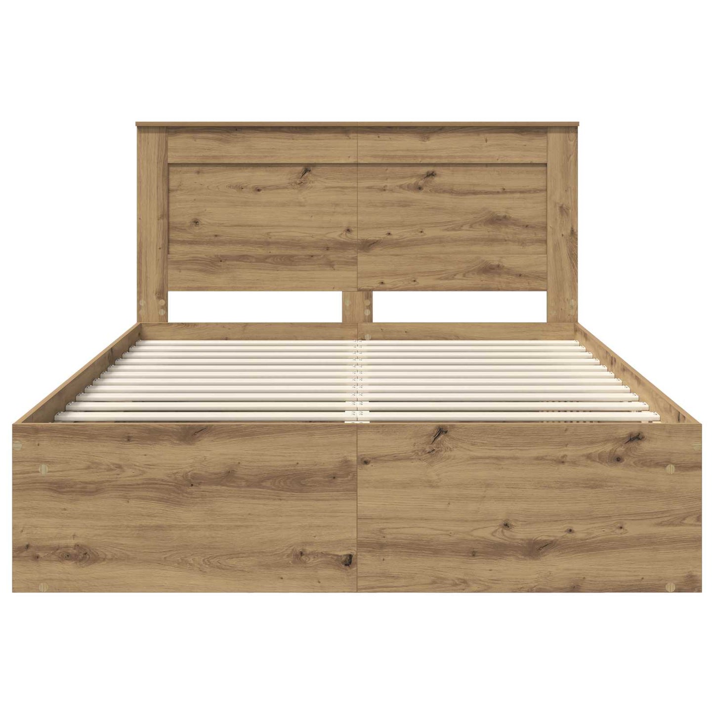 Bedframe Ambachtelijk eiken 140 x 190 cm Massief grenenhout is nu te koop bij PeponiXL, paradijselijk wonen!