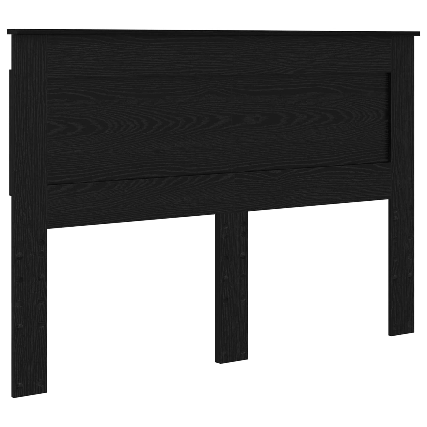 Bedframe met hoofdeinde Zwart 140 x 190 cm Massief grenenhout is nu te koop bij PeponiXL, paradijselijk wonen!