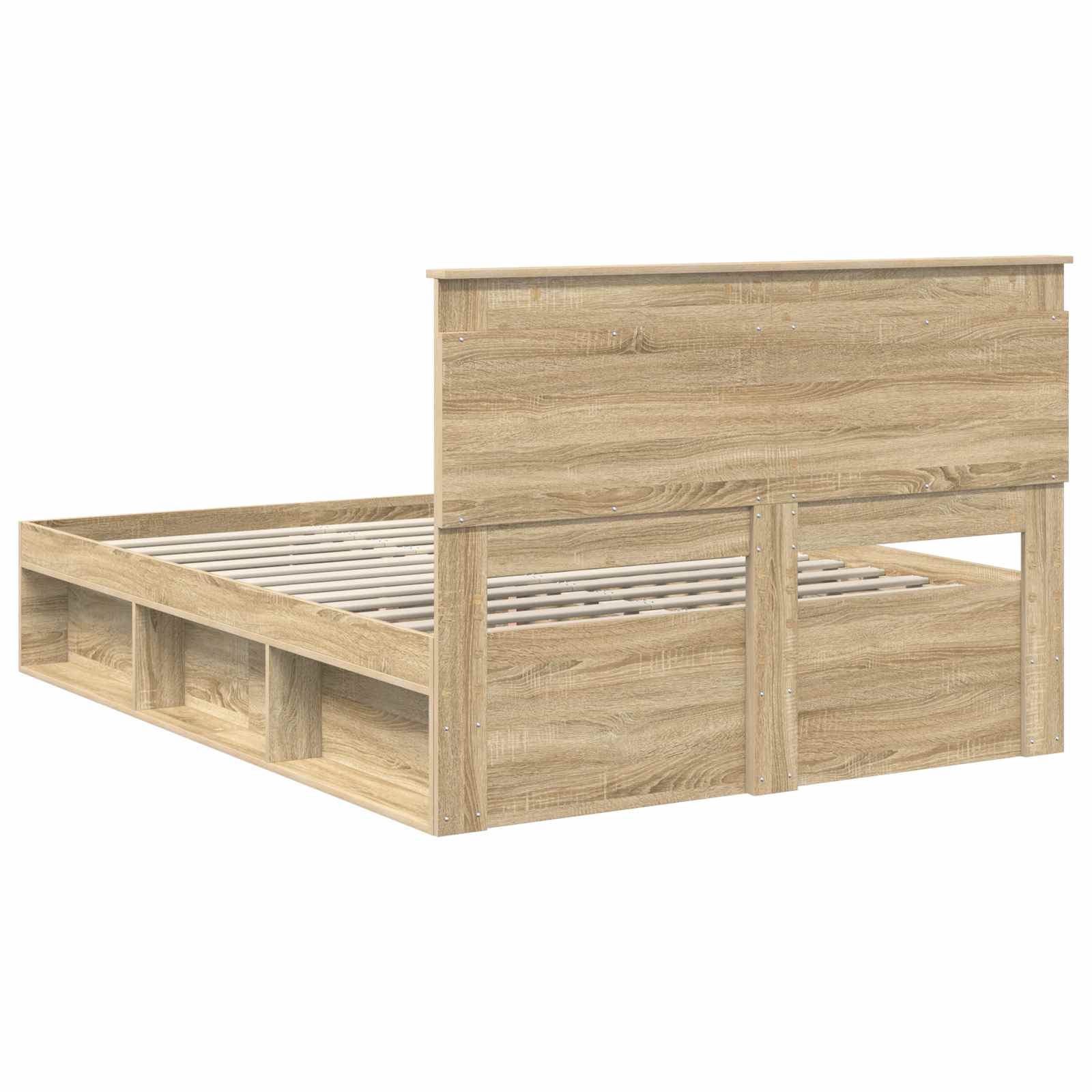 Bedframe met hoofdeinde Sonoma 140 x 200 cm Massief grenenhout is nu te koop bij PeponiXL, paradijselijk wonen!