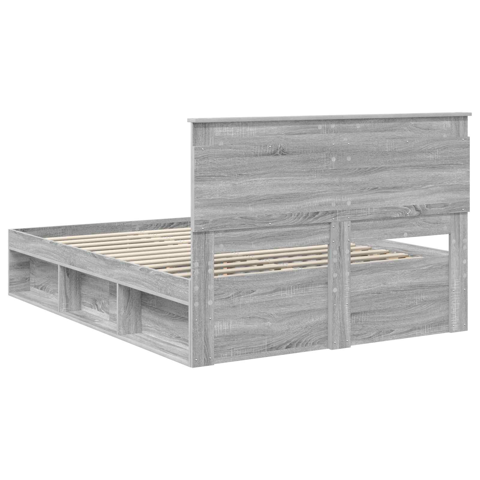 Bedframe Grijs Sonoma 140 x 200 cm Massief grenenhout is nu te koop bij PeponiXL, paradijselijk wonen!