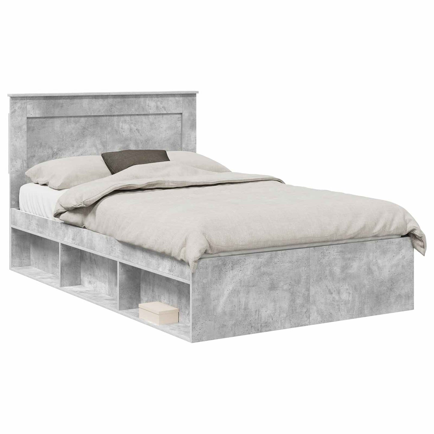 Bedframe Concerte Grijs 135 x 190 cm Massief grenenhout is nu te koop bij PeponiXL, paradijselijk wonen!