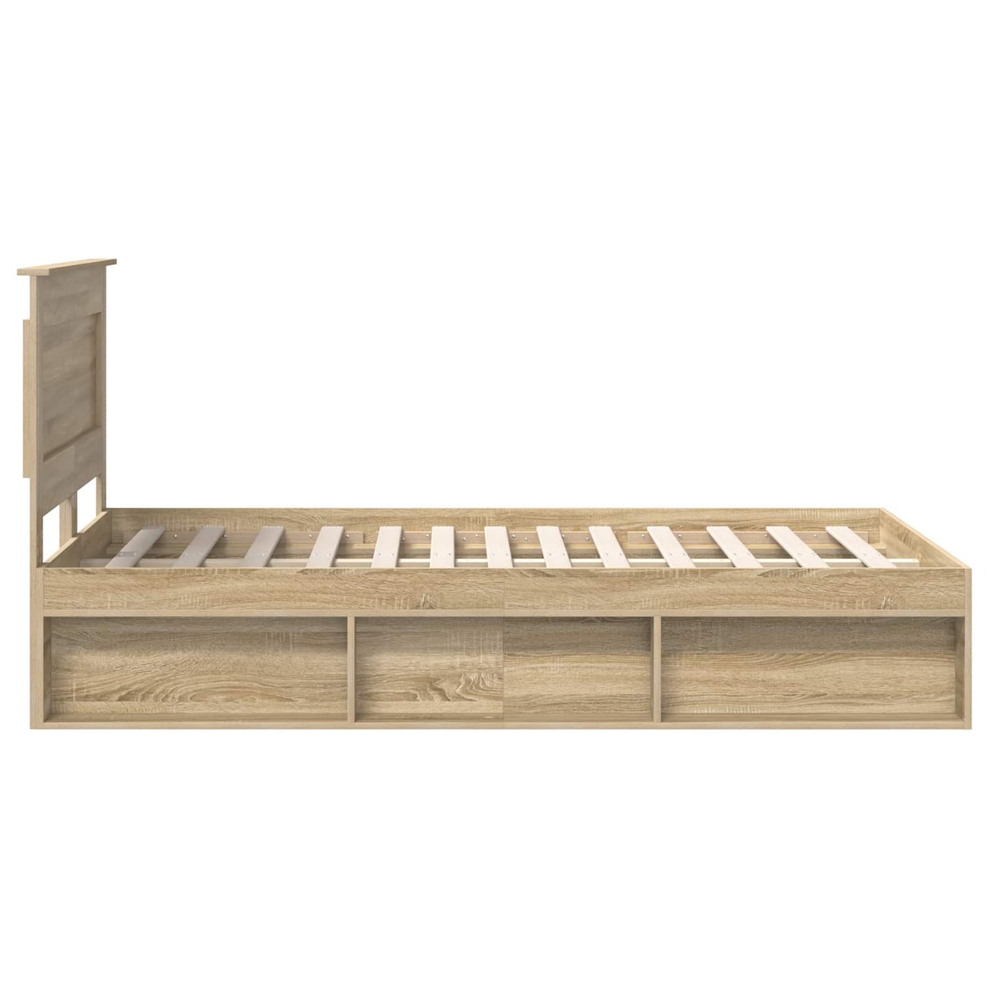 Bedframe met hoofdeinde Sonoma 120 x 190 cm Massief grenenhout is nu te koop bij PeponiXL, paradijselijk wonen!