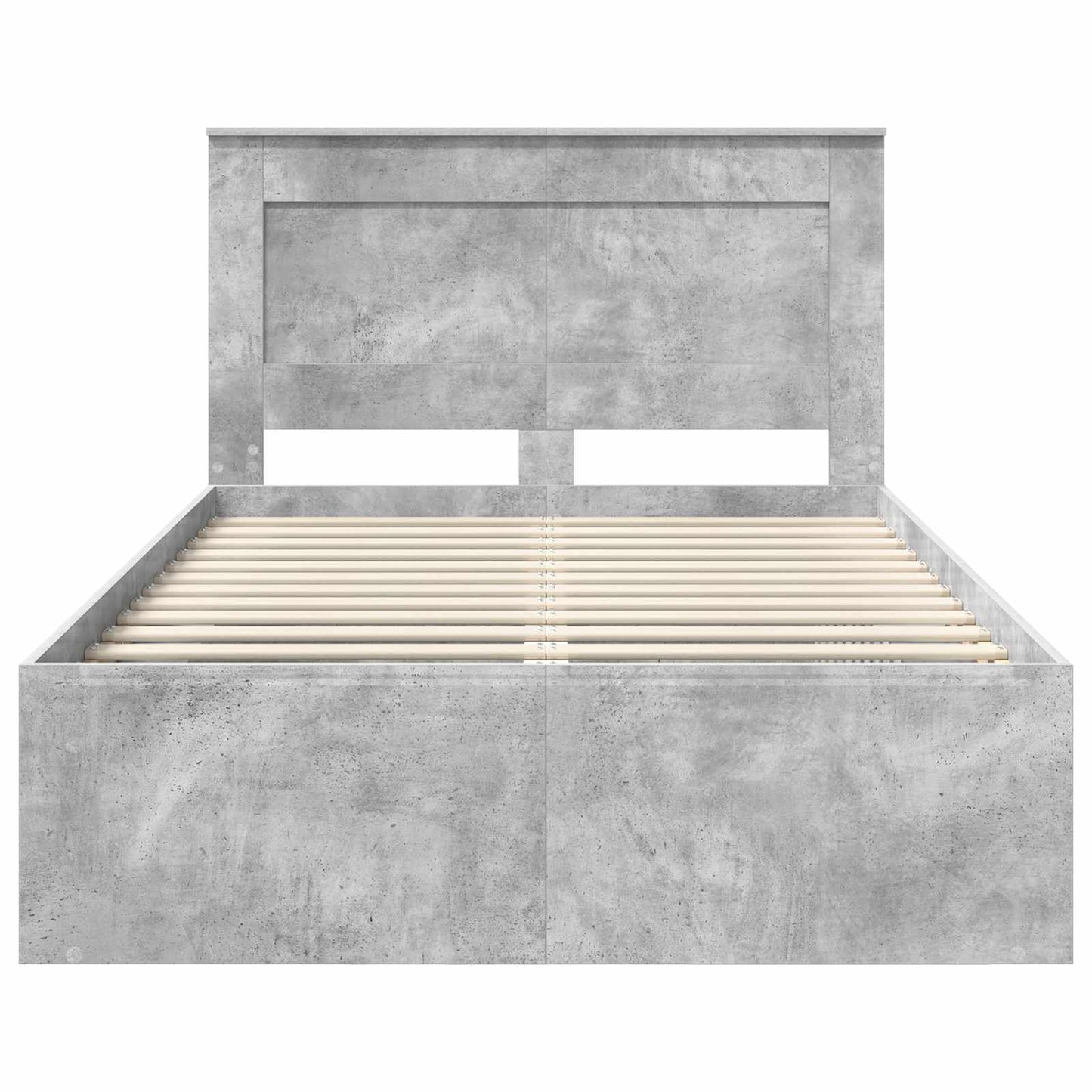 Bedframe met hoofdeinde Beton 120 x 190 cm Massief grenenhout is nu te koop bij PeponiXL, paradijselijk wonen!
