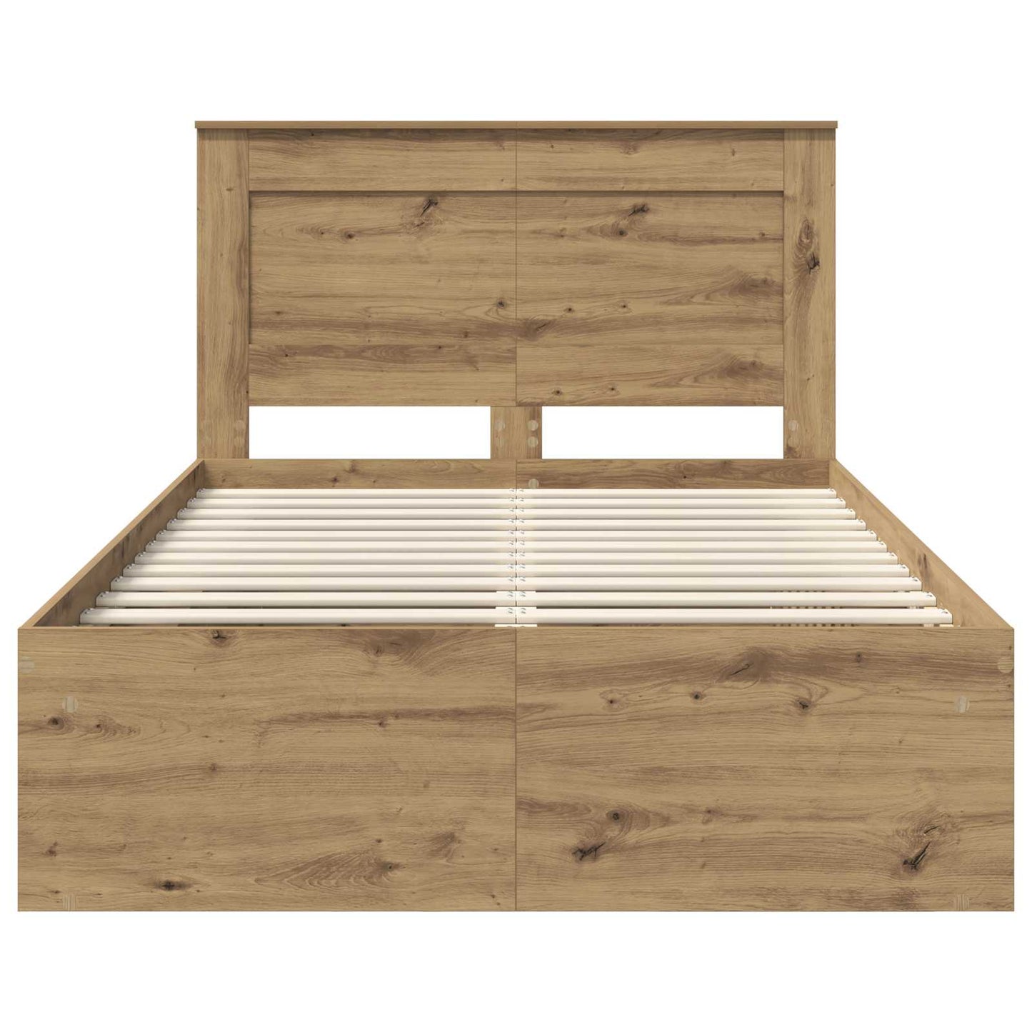 Bedframe Ambachtelijk eiken 120 x 190 cm Massief grenenhout is nu te koop bij PeponiXL, paradijselijk wonen!
