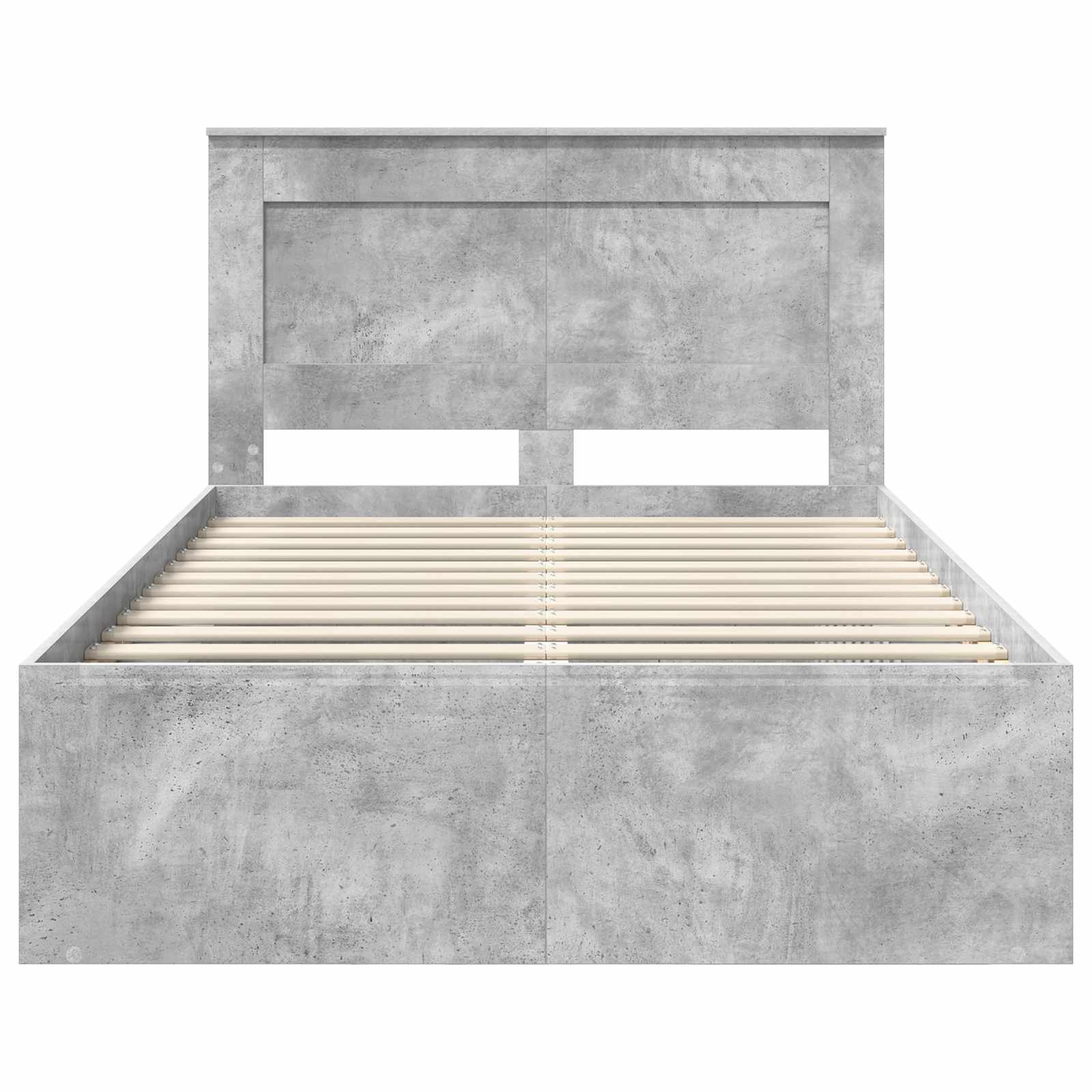 Bedframe met hoofdeinde Beton 120 x 200 cm Massief grenenhout is nu te koop bij PeponiXL, paradijselijk wonen!
