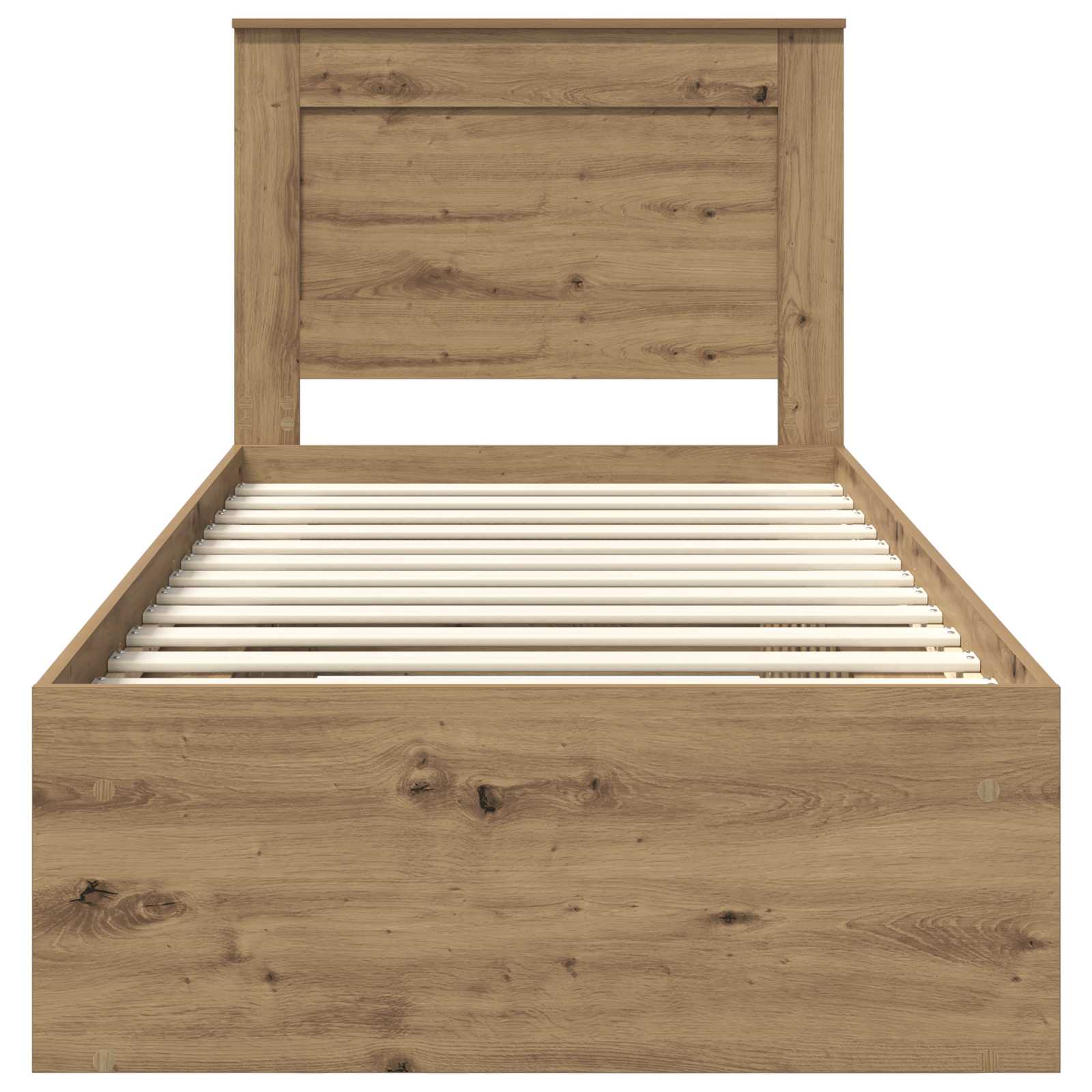 Bedframe Ambachtelijk eiken 100 x 200 cm Massief grenenhout is nu te koop bij PeponiXL, paradijselijk wonen!