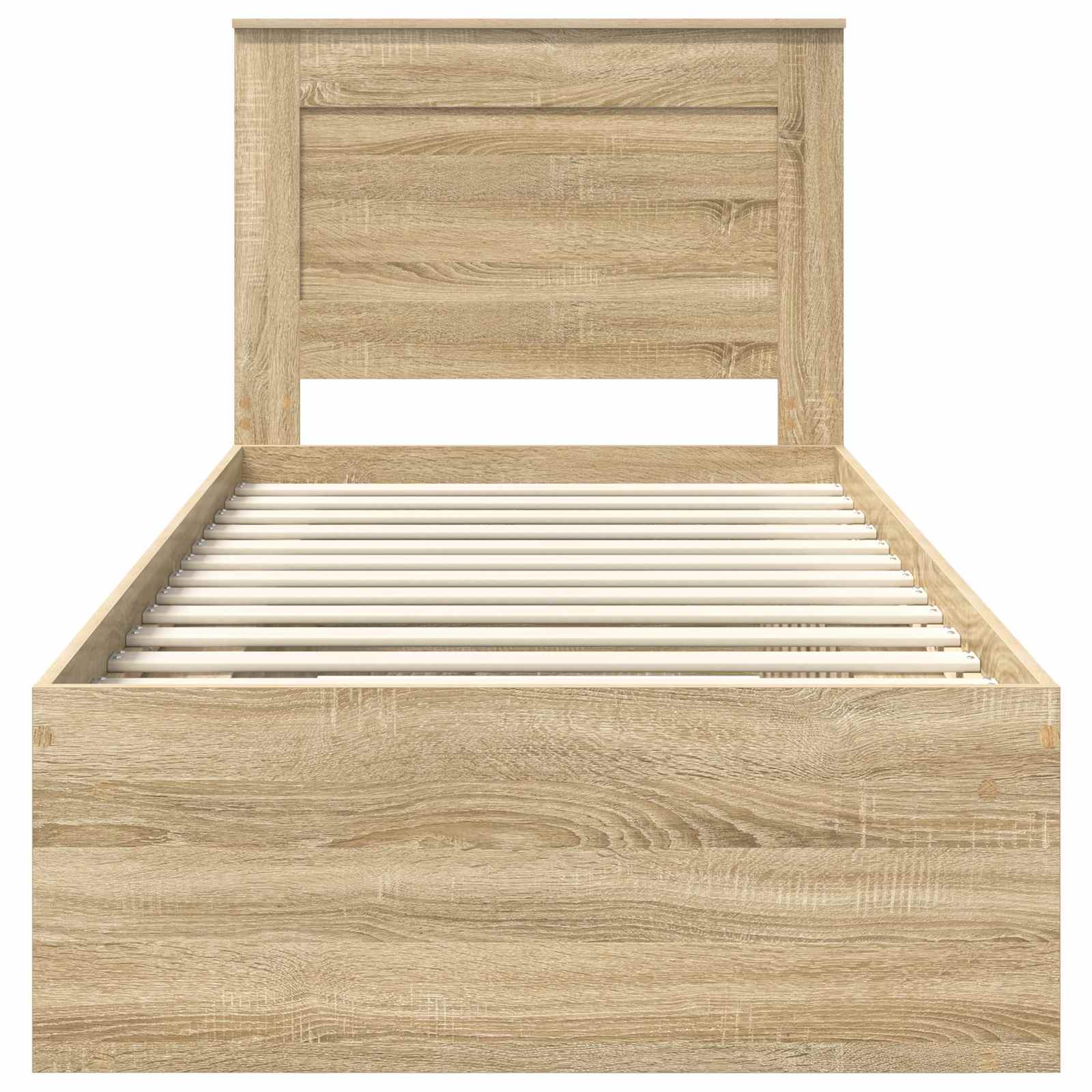 Bedframe met lade Sonoma Eiken 75 x 190 cm Massief grenenhout is nu te koop bij PeponiXL, paradijselijk wonen!