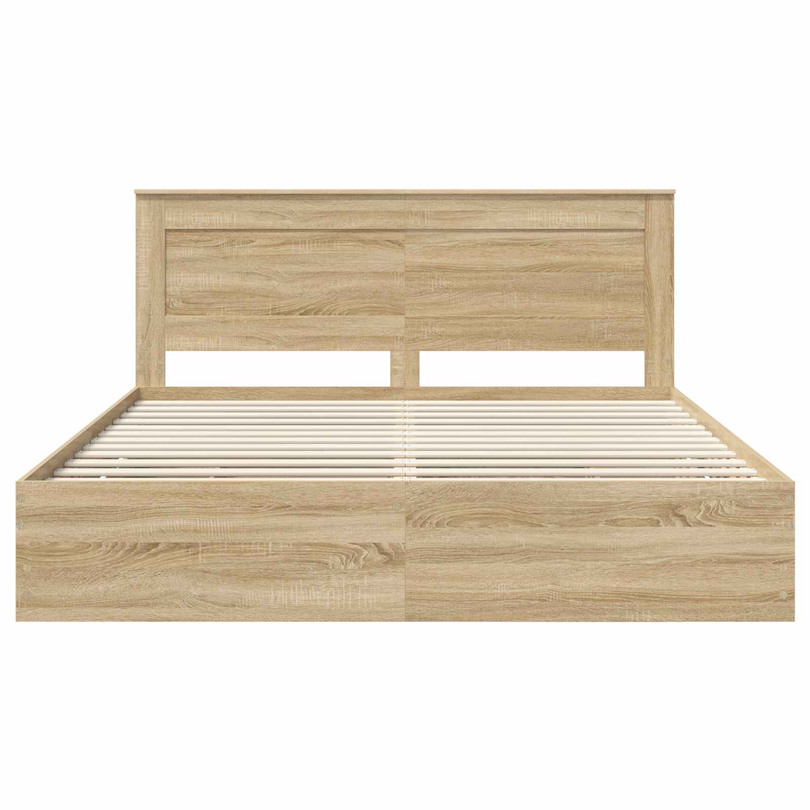 Bedframe met lade Sonoma Eiken 200 x 200 cm Ingenieurshout is nu te koop bij PeponiXL, paradijselijk wonen!