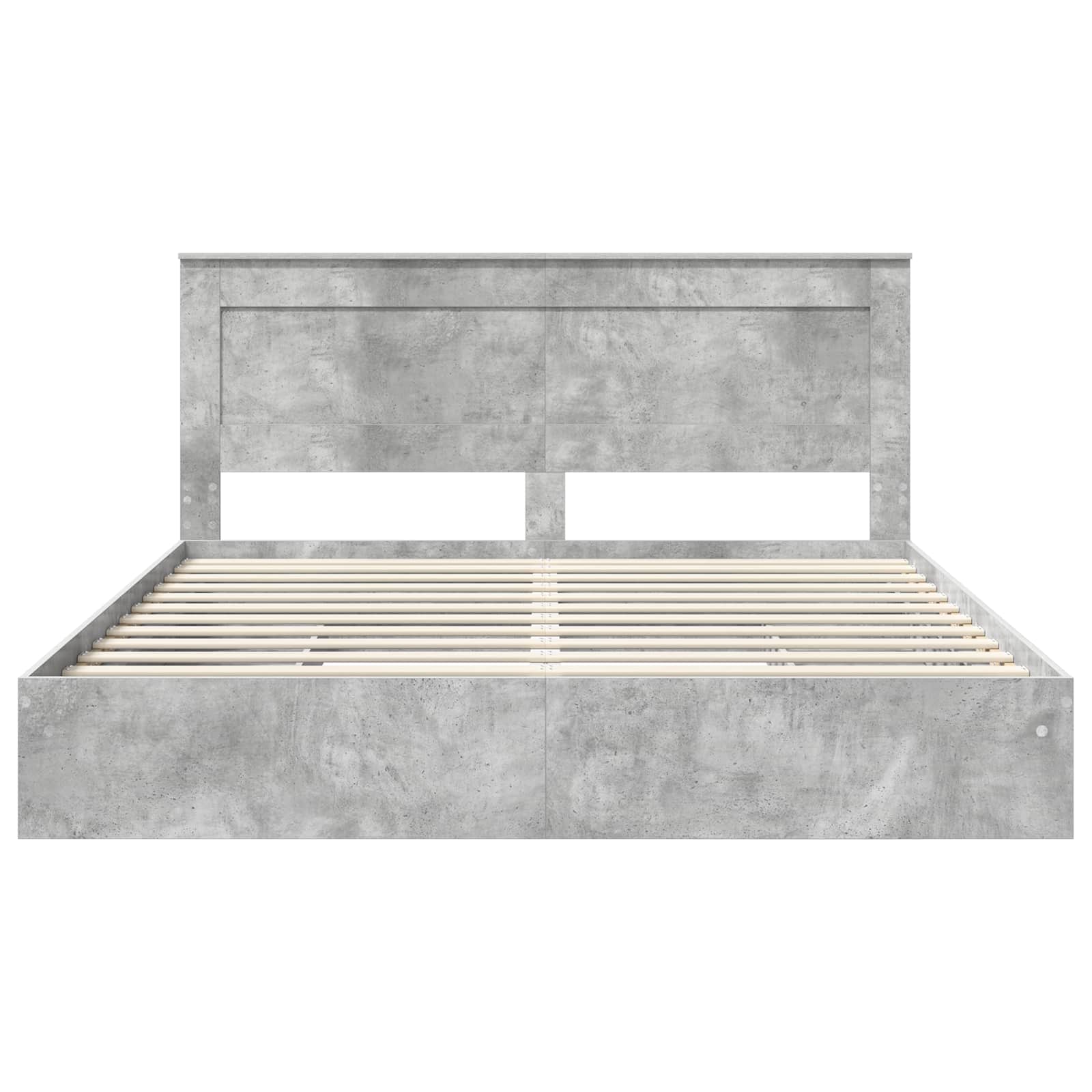 Opslag bed met hoofdeinde Beton Grijs 200 x 200 cm Bewerkt hout is nu te koop bij PeponiXL, paradijselijk wonen!