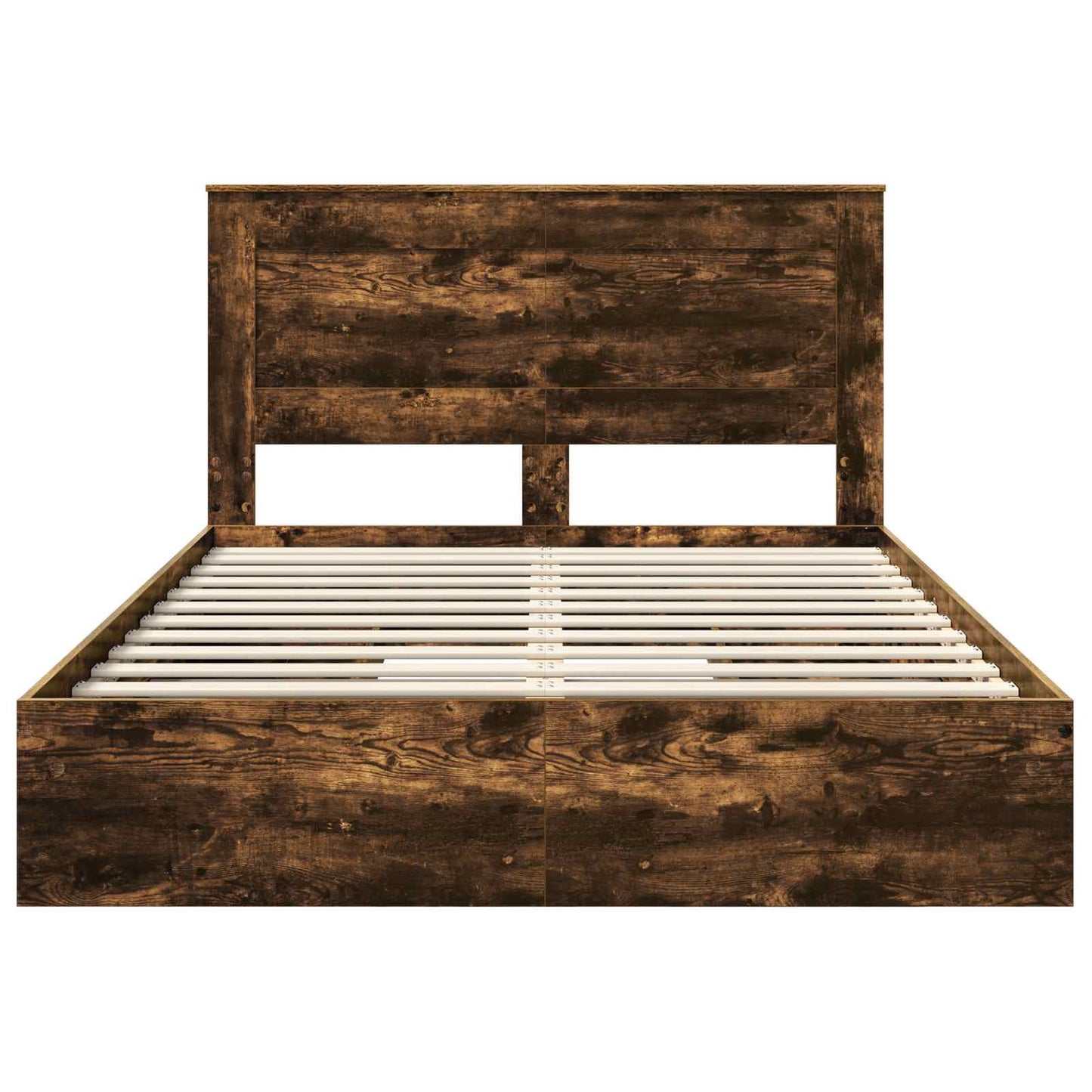 Opslag bed met lade Gerookt eiken 160 x 200 cm Bewerkt hout is nu te koop bij PeponiXL, paradijselijk wonen!