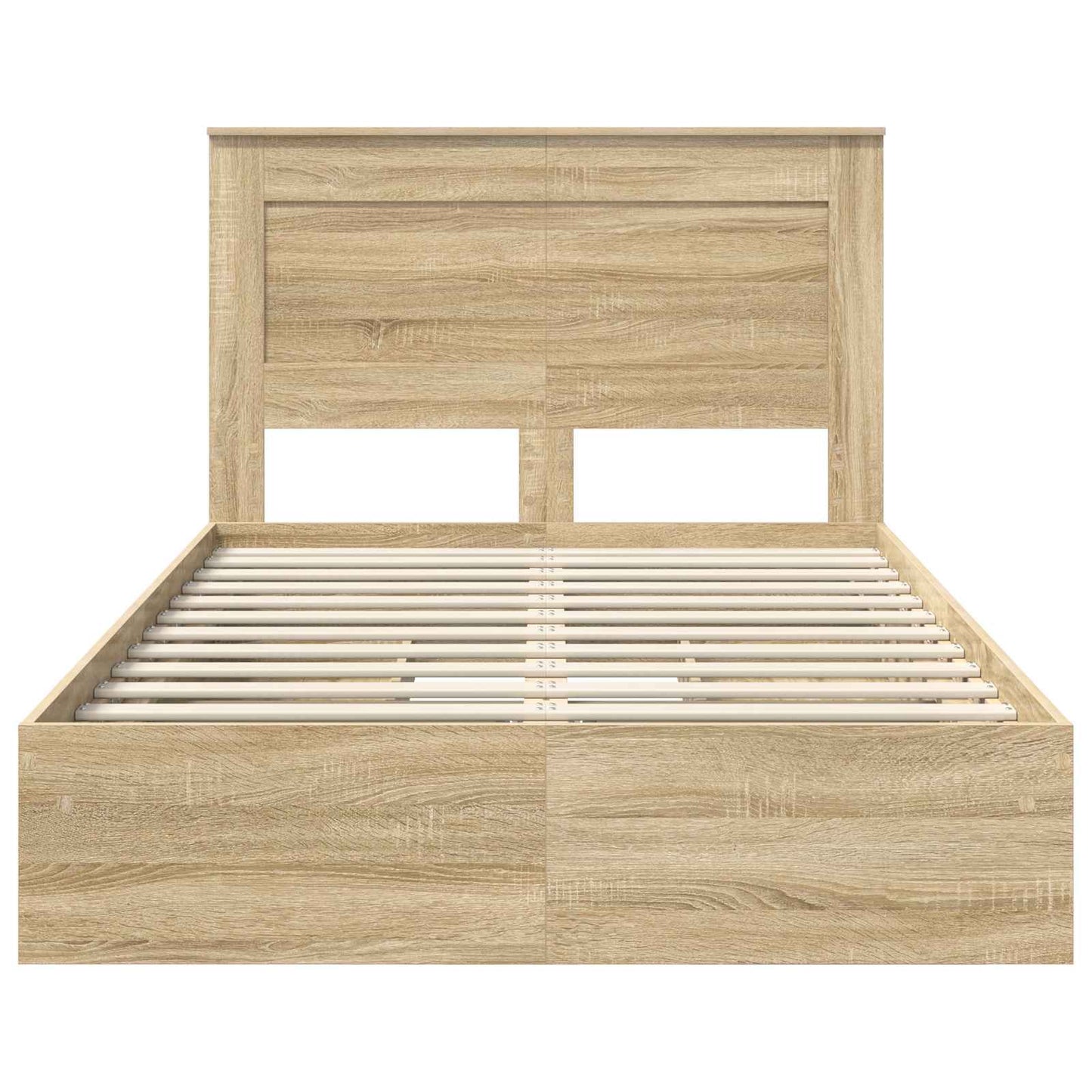 Opslag bed met lade Sonoma Eiken 120 x 200 cm Bewerkt hout is nu te koop bij PeponiXL, paradijselijk wonen!