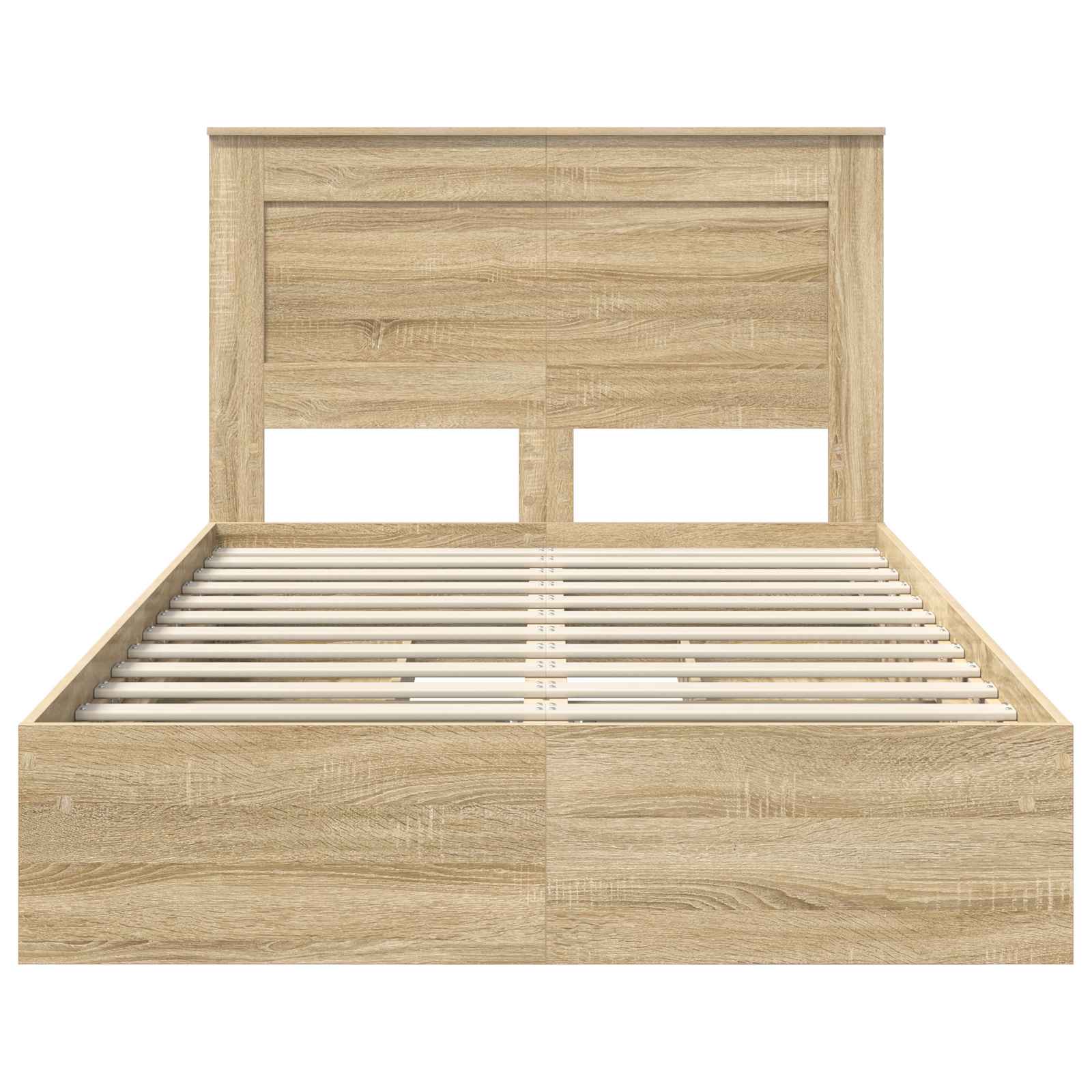 Opslag bed met lade Sonoma Eiken 120 x 200 cm Bewerkt hout is nu te koop bij PeponiXL, paradijselijk wonen!