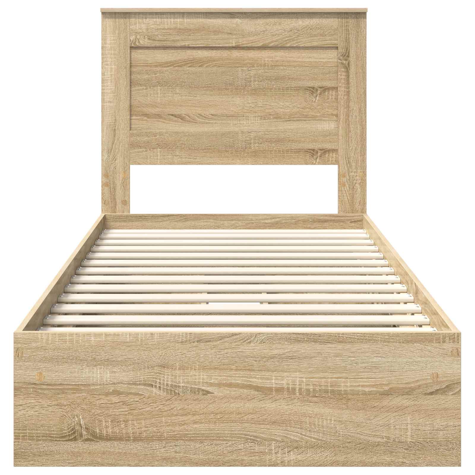 Opslag bed met hoofdeinde Sonoma Eiken 75 x 190 cm Bewerkt hout is nu te koop bij PeponiXL, paradijselijk wonen!