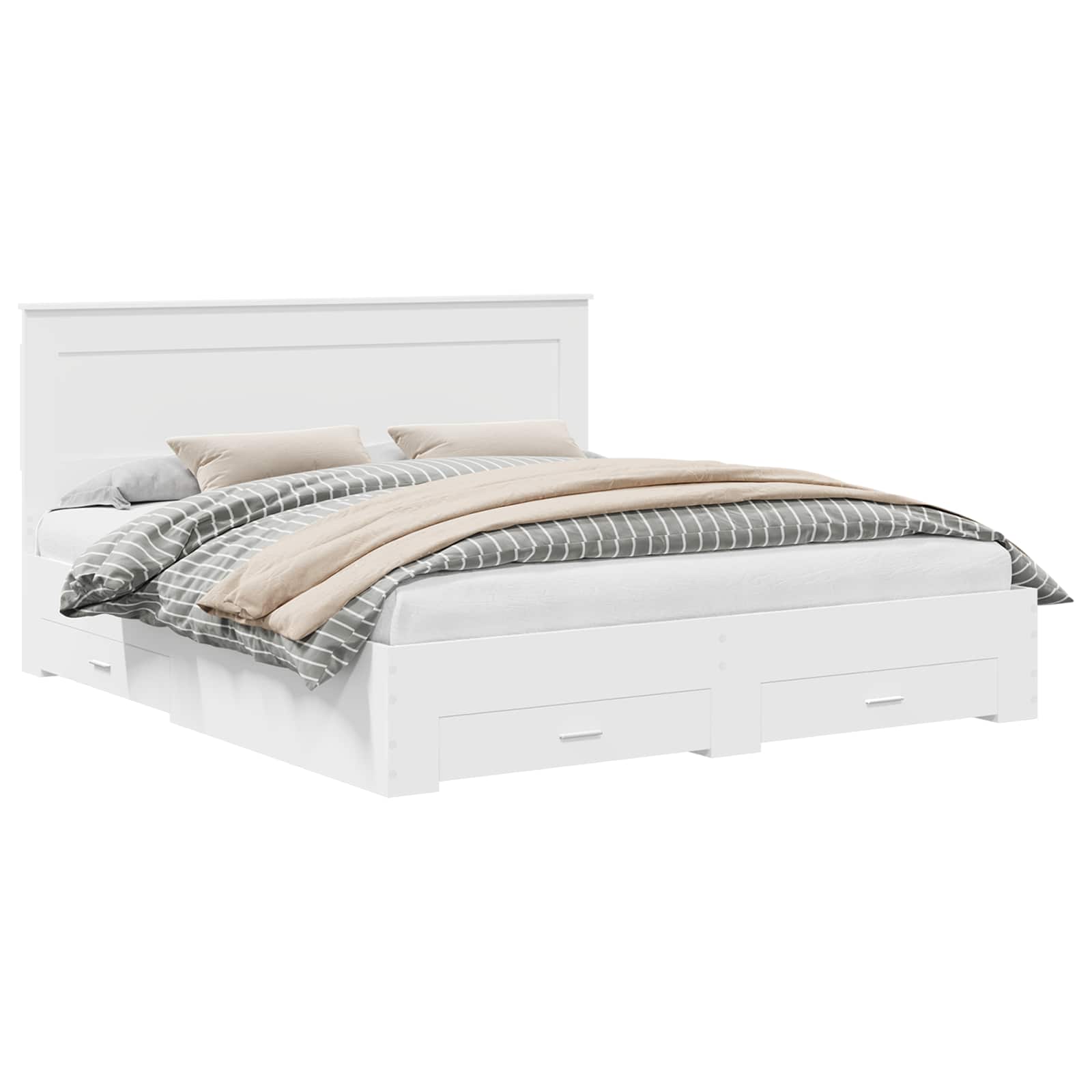 Bedframe met lade met hoofdeinde met opslag Bewerkt hout is nu te koop bij PeponiXL, paradijselijk wonen!
