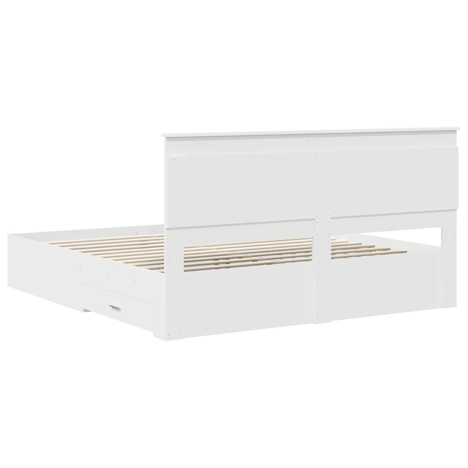 Bedframe met lade met hoofdeinde met opslag Bewerkt hout is nu te koop bij PeponiXL, paradijselijk wonen!