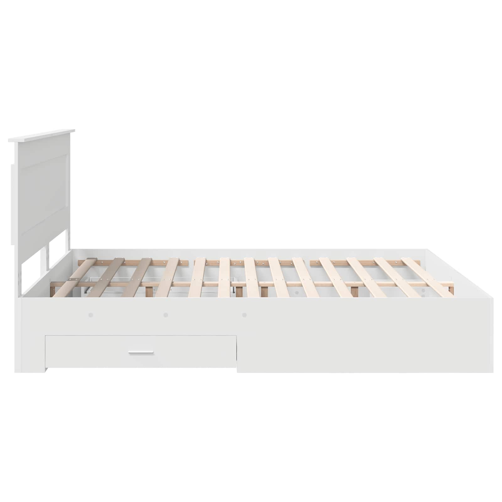 Bedframe met lade met hoofdeinde met opslag Bewerkt hout is nu te koop bij PeponiXL, paradijselijk wonen!