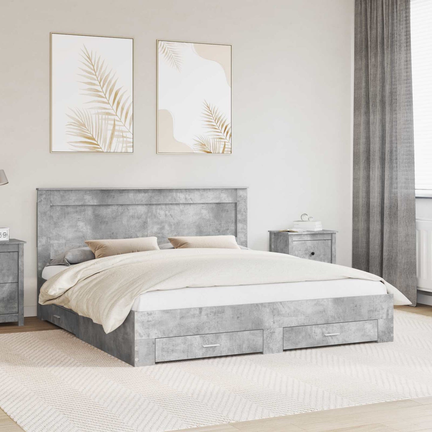 Bedframe met lade met hoofdeinde met opslag Bewerkt hout is nu te koop bij PeponiXL, paradijselijk wonen!