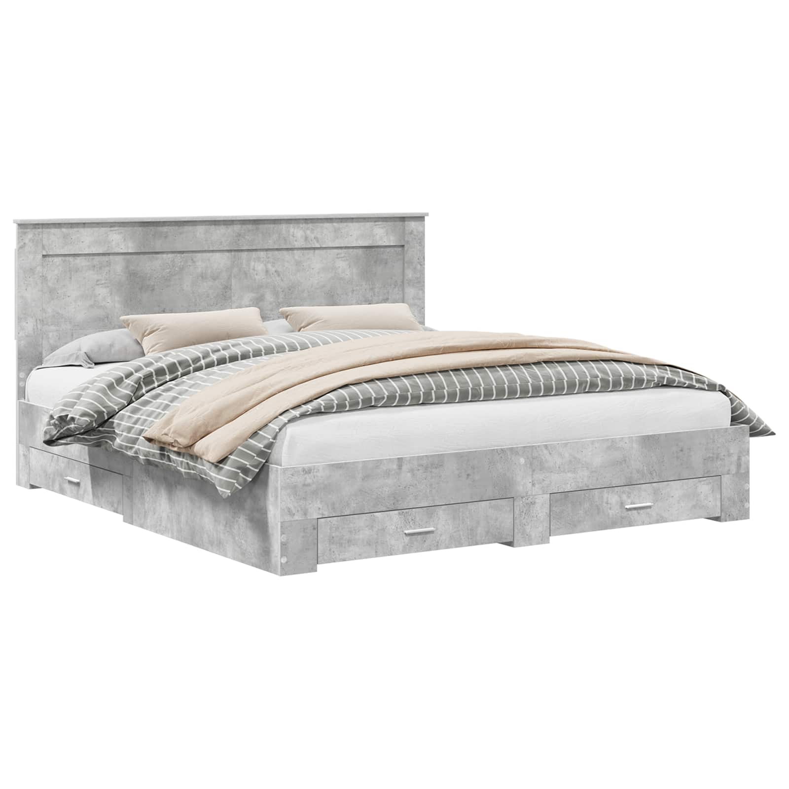Bedframe met lade met hoofdeinde met opslag Bewerkt hout is nu te koop bij PeponiXL, paradijselijk wonen!