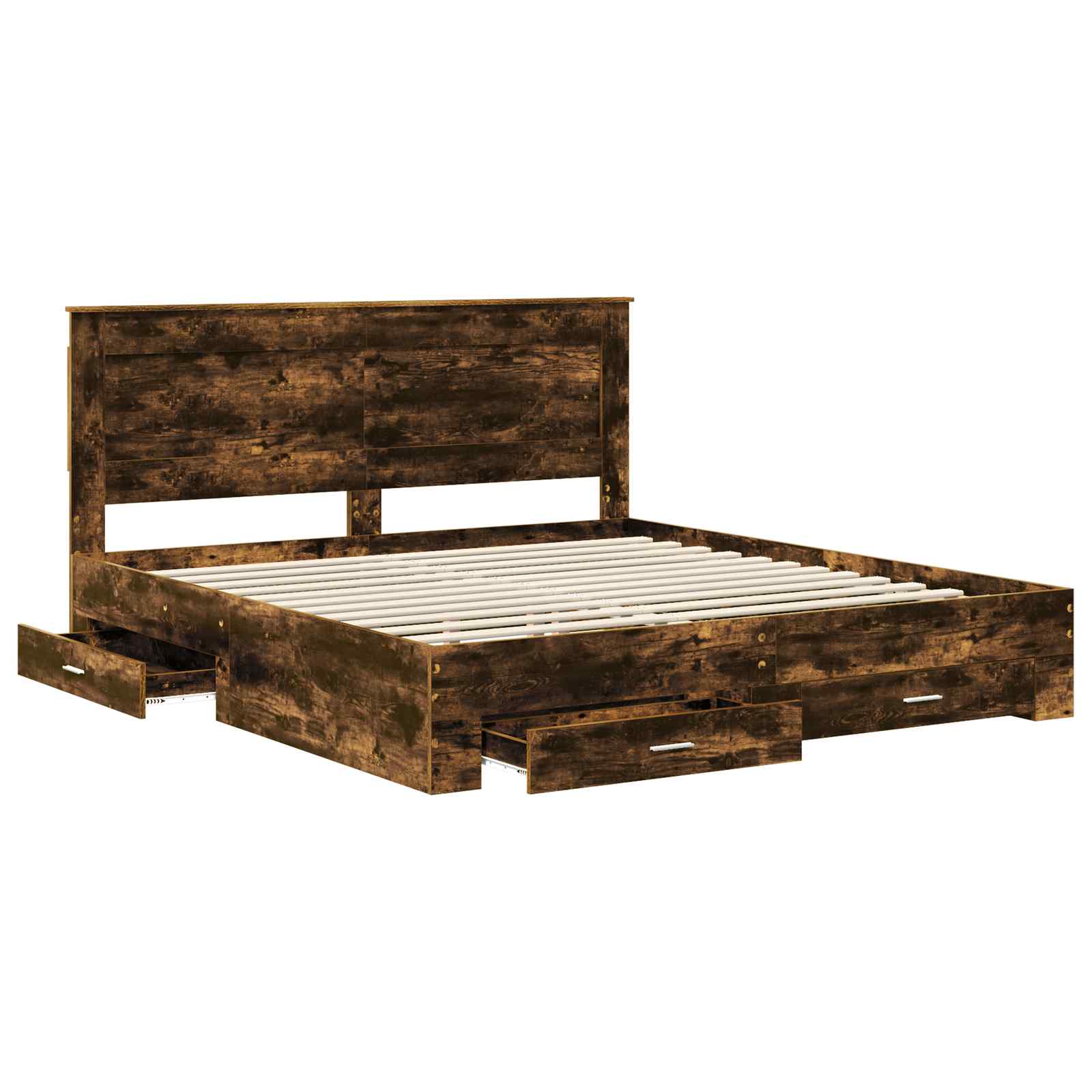 Bedframe met lade met hoofdeinde met opslag Bewerkt hout is nu te koop bij PeponiXL, paradijselijk wonen!