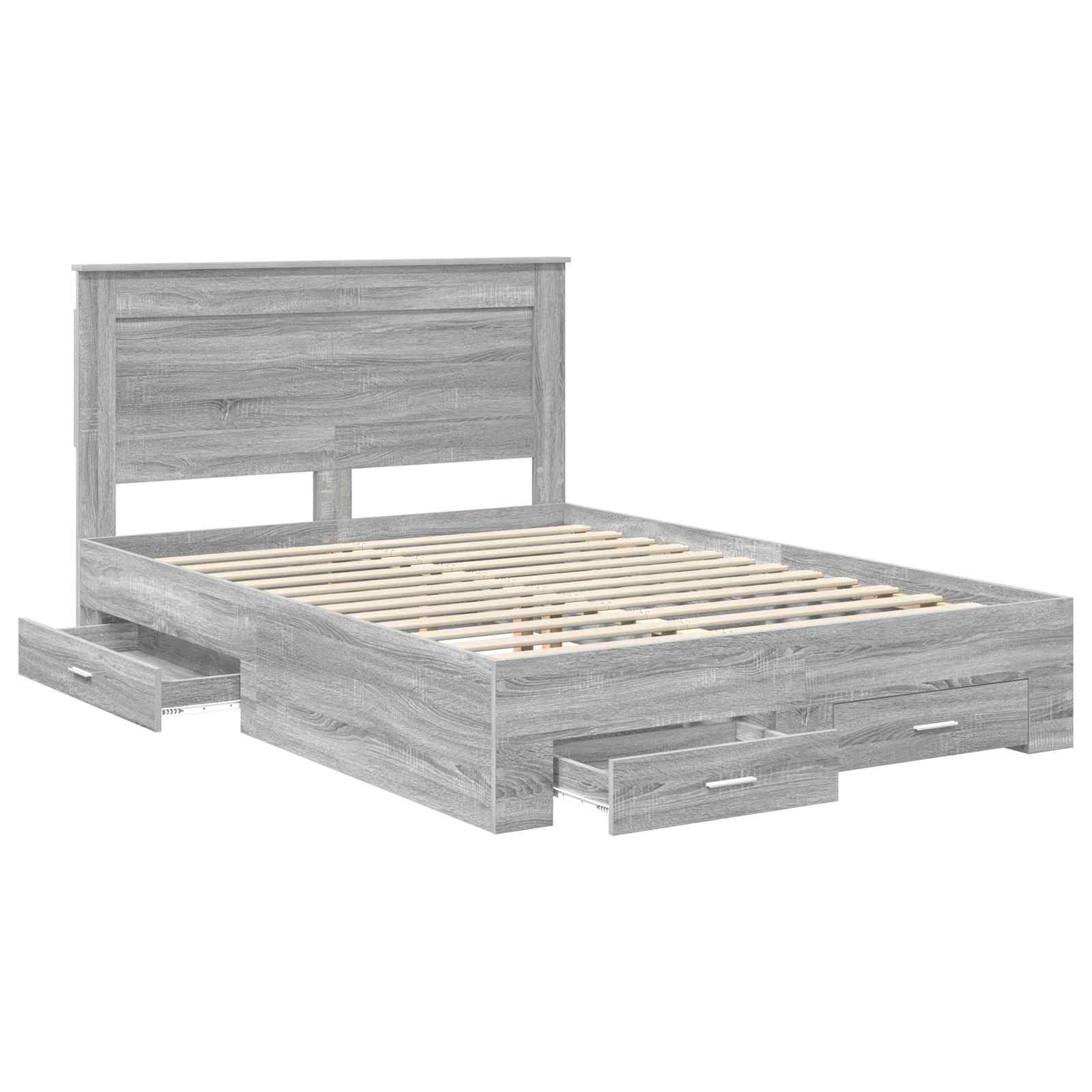 Bedframe met lade met hoofdeinde met opslag Bewerkt hout is nu te koop bij PeponiXL, paradijselijk wonen!