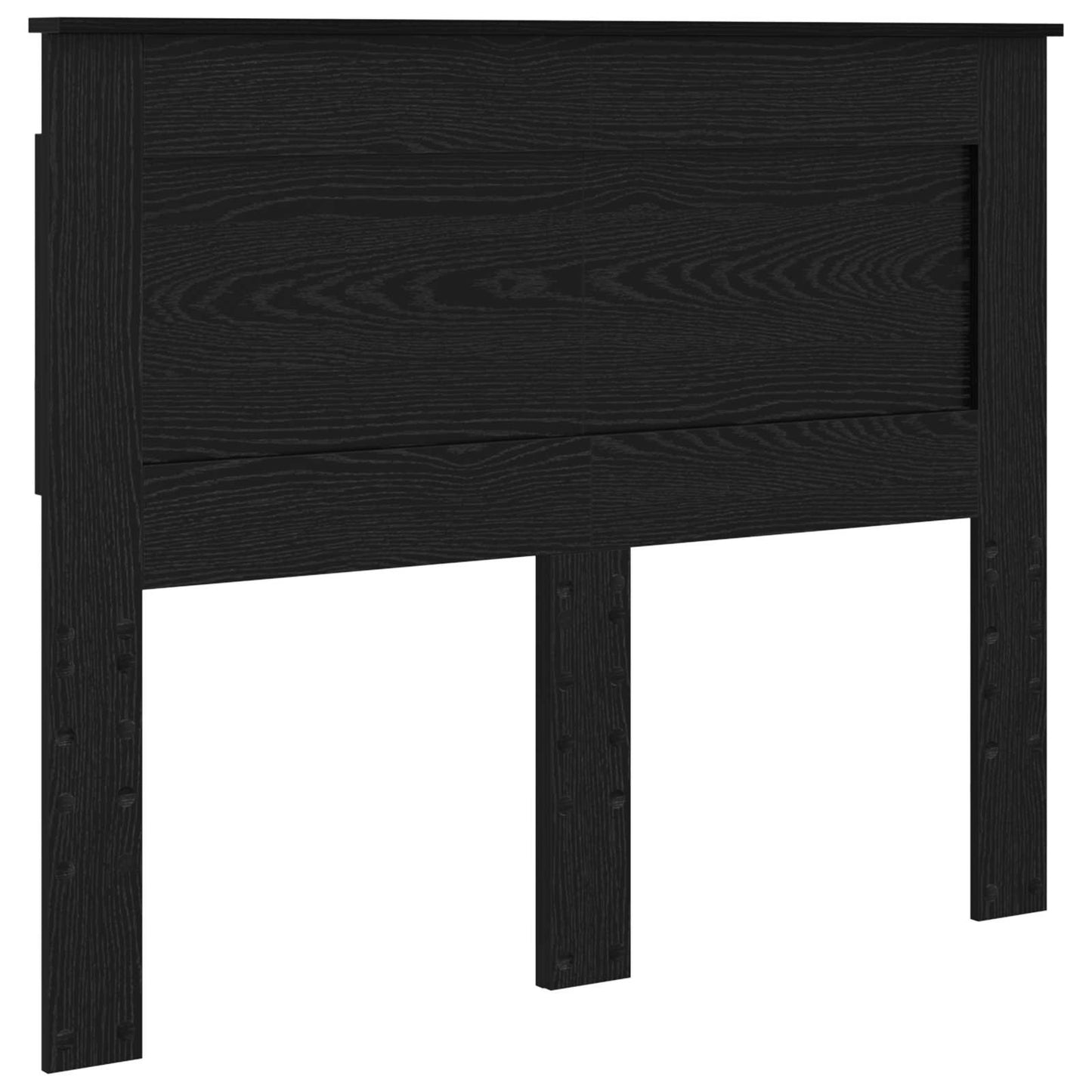 Bedframe met hoofdeinde Zwart Eiken 120 x 190 cm Bewerkt hout is nu te koop bij PeponiXL, paradijselijk wonen!