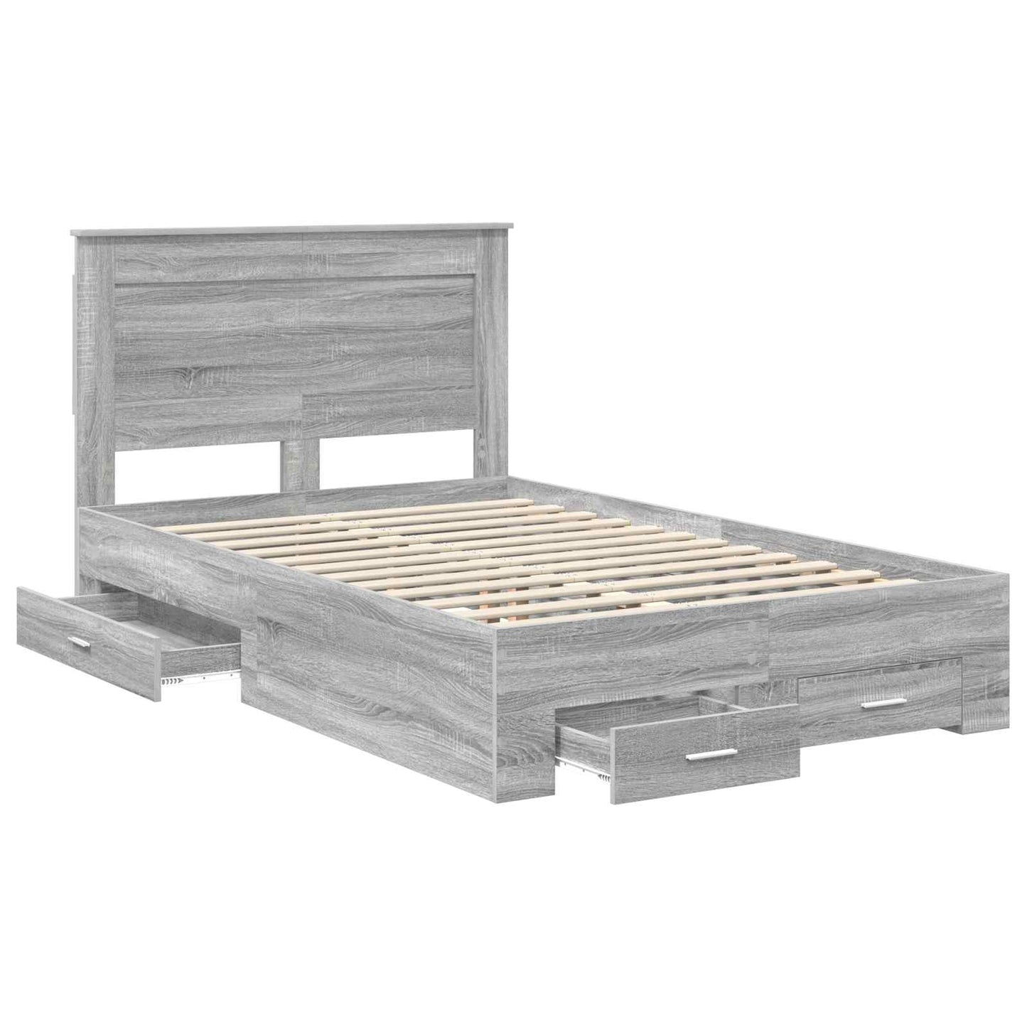 Bedframe met lade met hoofdeinde met opslag Bewerkt hout is nu te koop bij PeponiXL, paradijselijk wonen!