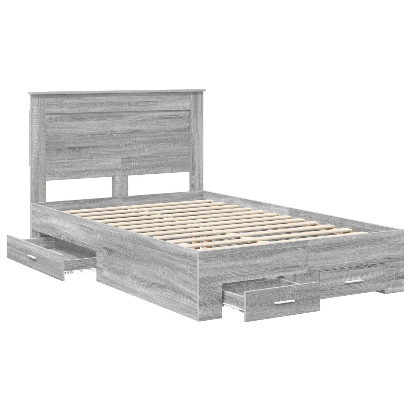 Bedframe met lade met hoofdeinde met opslag Bewerkt hout is nu te koop bij PeponiXL, paradijselijk wonen!
