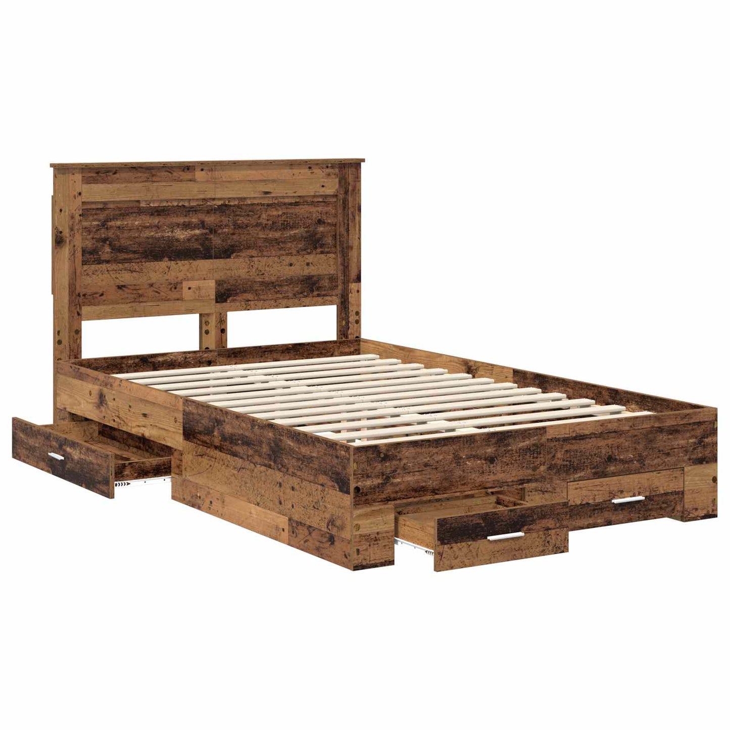 Bedframe met lade met hoofdeinde met opslag Bewerkt hout is nu te koop bij PeponiXL, paradijselijk wonen!