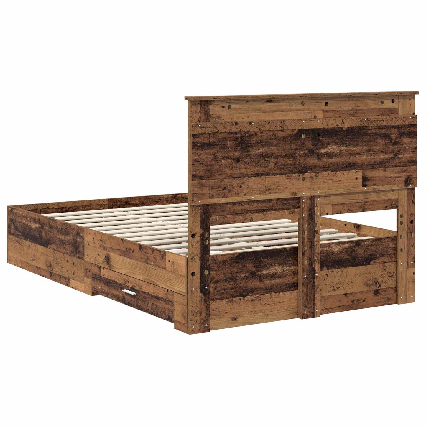 Bedframe met lade met hoofdeinde met opslag Bewerkt hout is nu te koop bij PeponiXL, paradijselijk wonen!