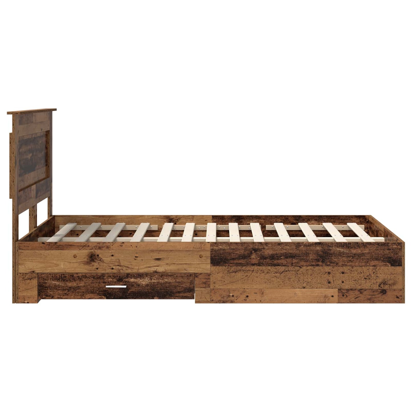 Bedframe met lade met hoofdeinde met opslag Bewerkt hout is nu te koop bij PeponiXL, paradijselijk wonen!