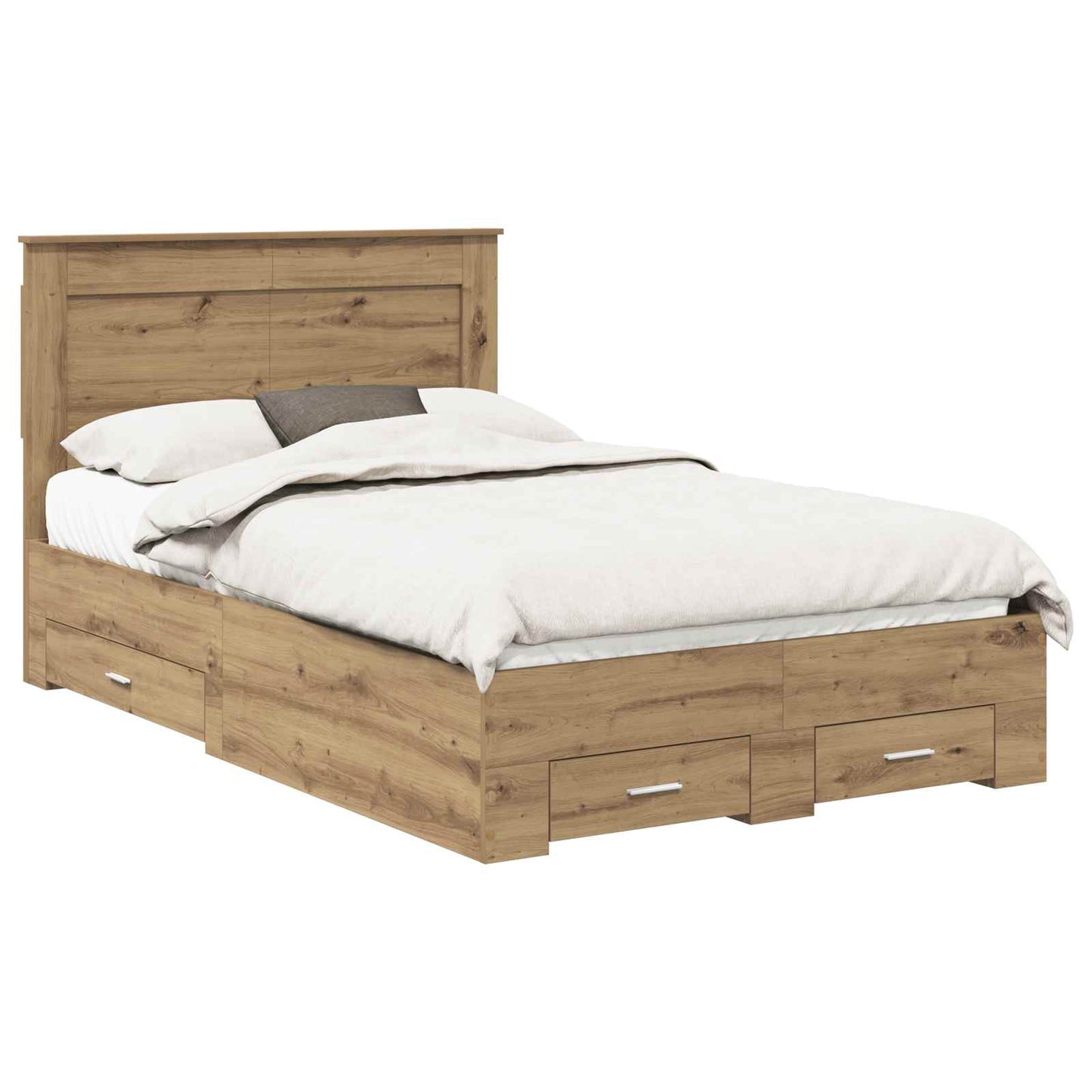 Bedframe met lade met hoofdeinde met opslag Bewerkt hout is nu te koop bij PeponiXL, paradijselijk wonen!