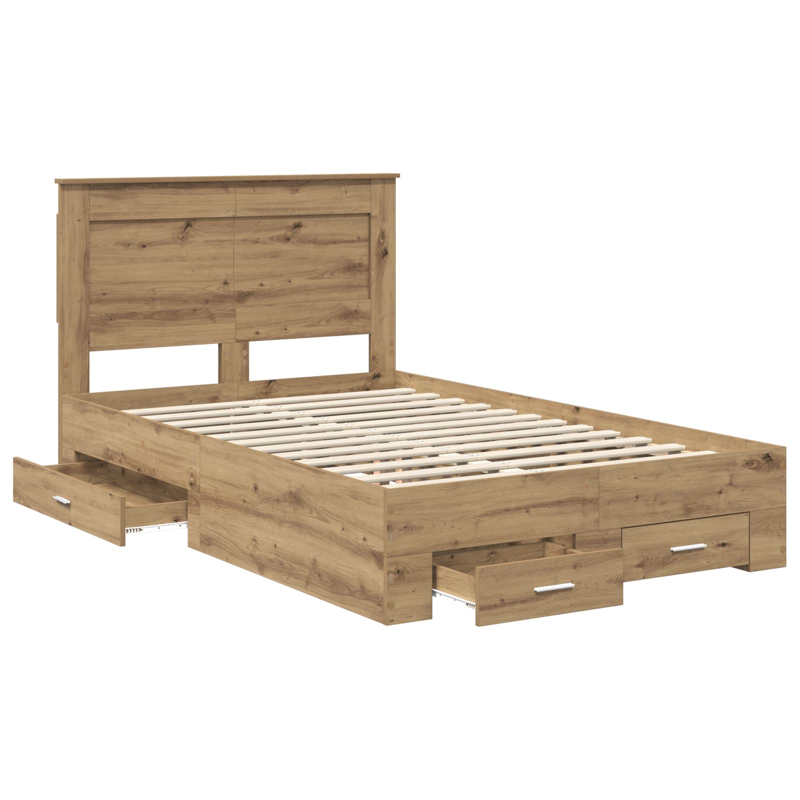 Bedframe met lade met hoofdeinde met opslag Bewerkt hout is nu te koop bij PeponiXL, paradijselijk wonen!