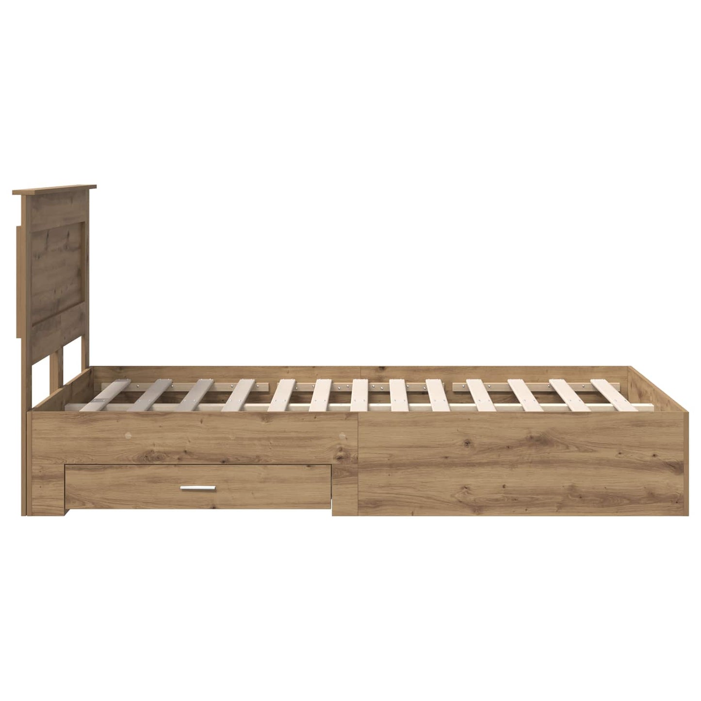 Bedframe met lade met hoofdeinde met opslag Bewerkt hout is nu te koop bij PeponiXL, paradijselijk wonen!
