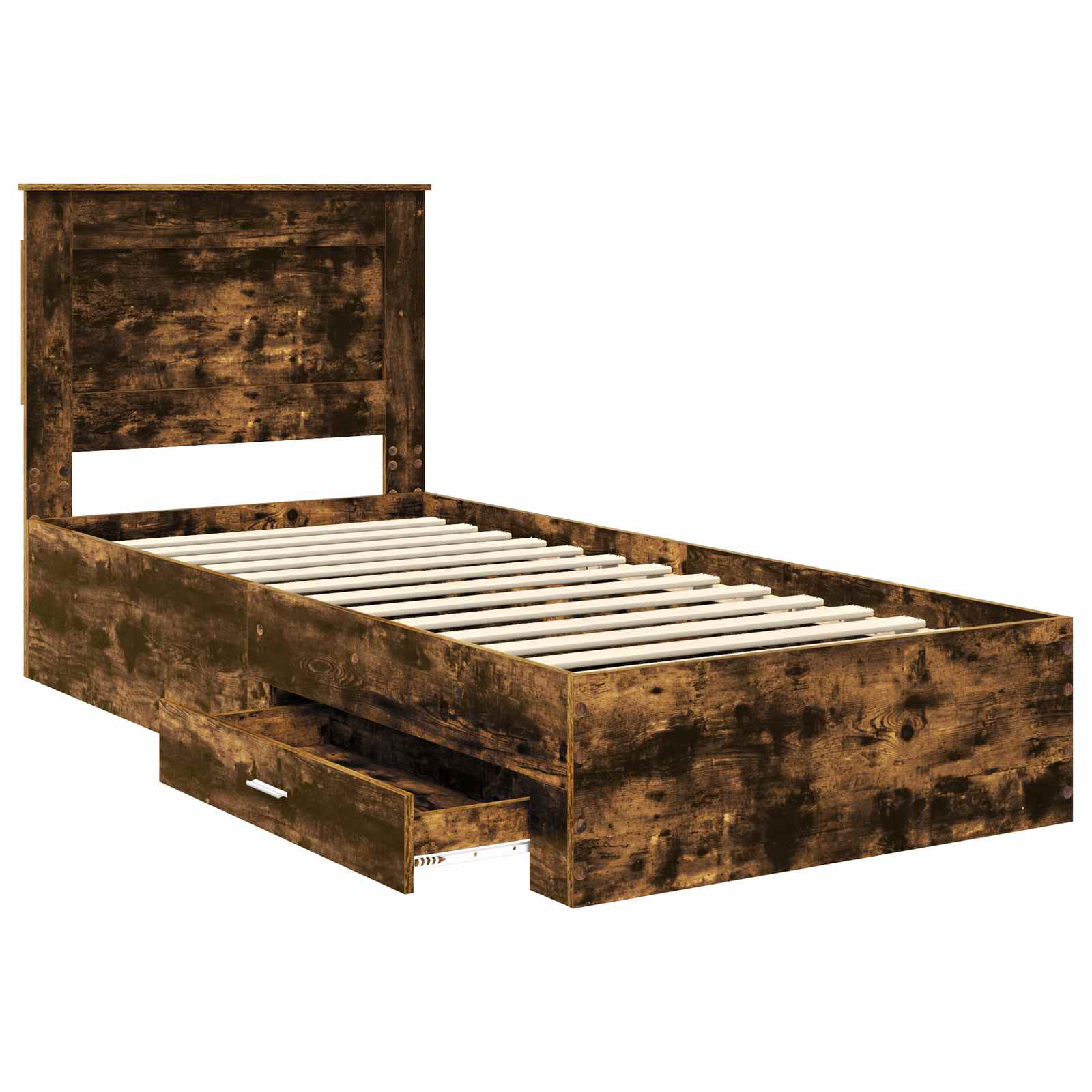 Bedframe met lade met hoofdeinde met opslag Bewerkt hout is nu te koop bij PeponiXL, paradijselijk wonen!
