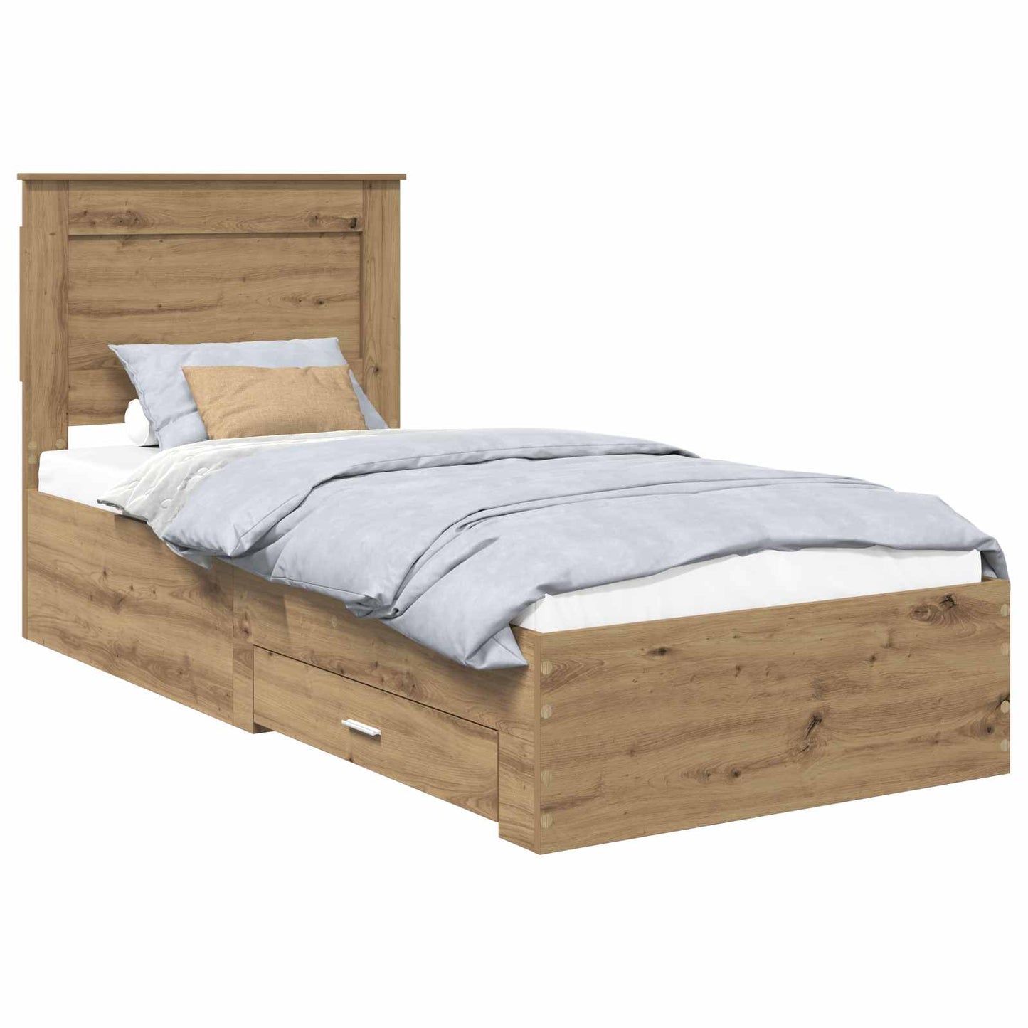 Bedframe met lade met hoofdeinde met opslag Bewerkt hout is nu te koop bij PeponiXL, paradijselijk wonen!